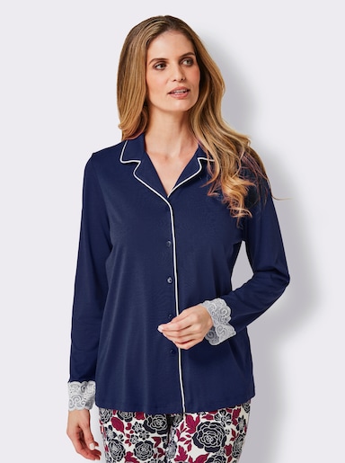 wäschepur Schlafanzug-Shirt - marine