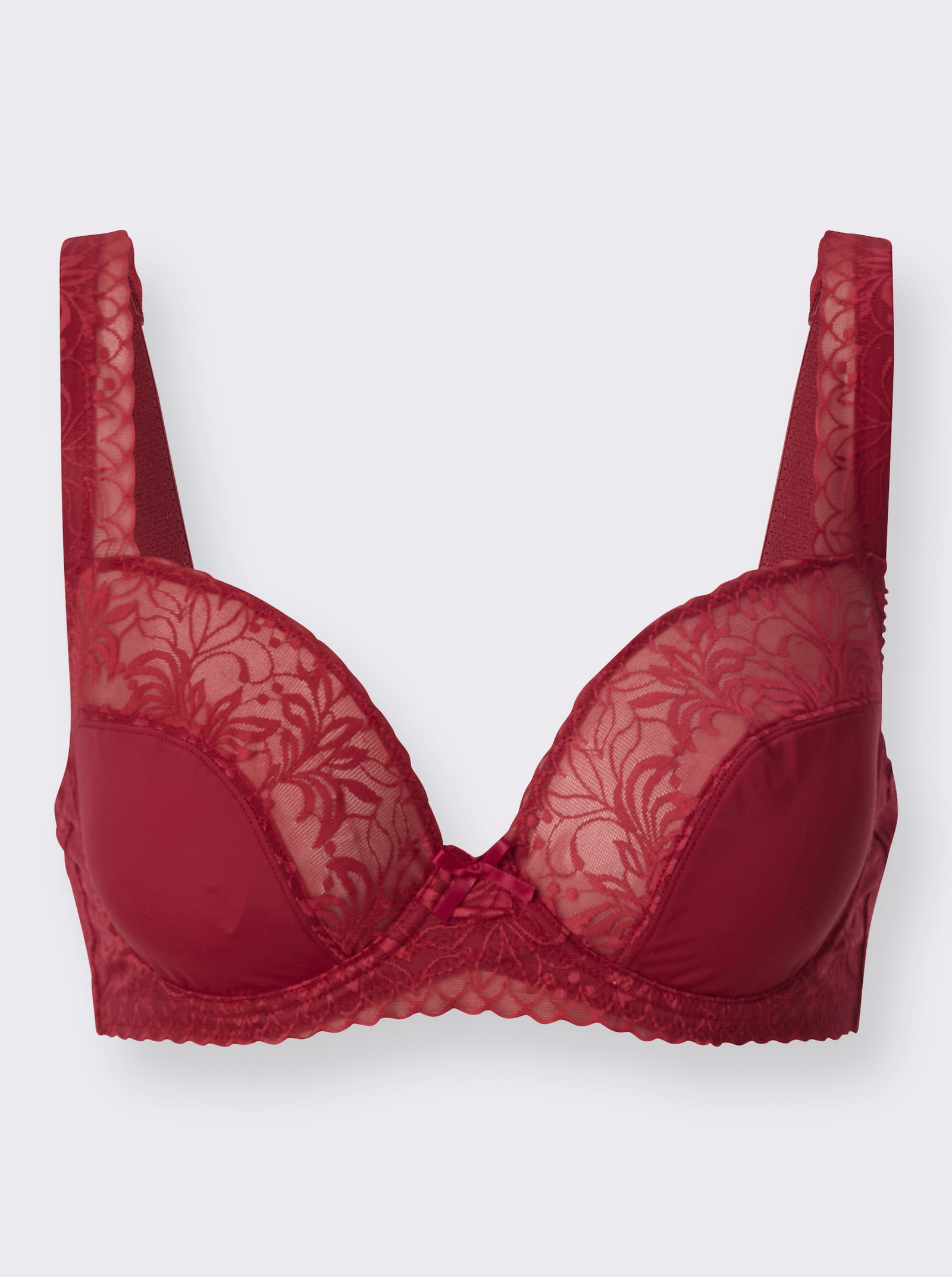 wäschepur Bügel-BH mit wattierten Komfortträgern - kirsche
