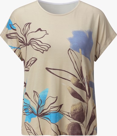 Print-Shirt - sand-bleu-bedruckt