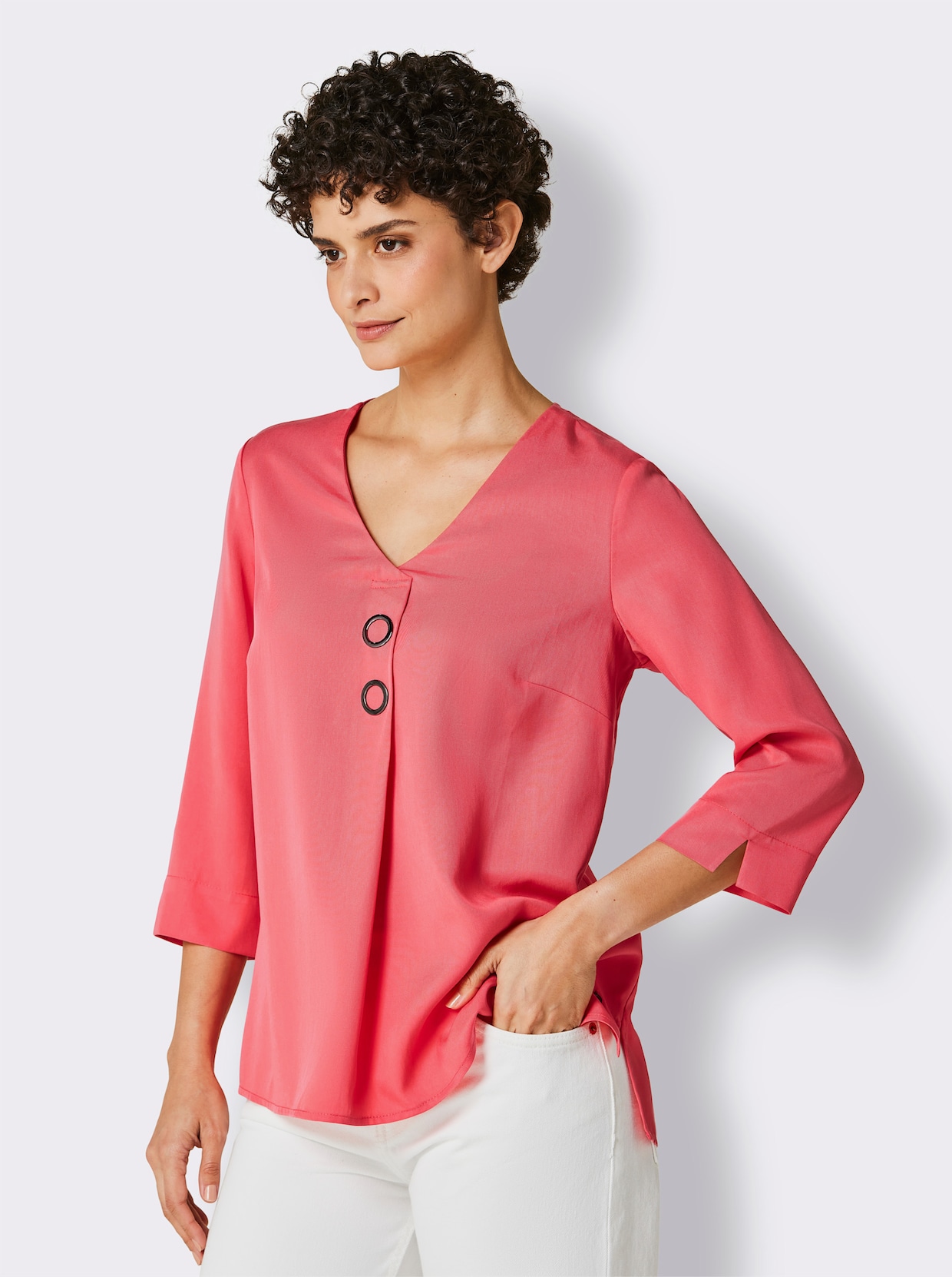 CREATION L PREMIUM Druckbluse - grapefruit