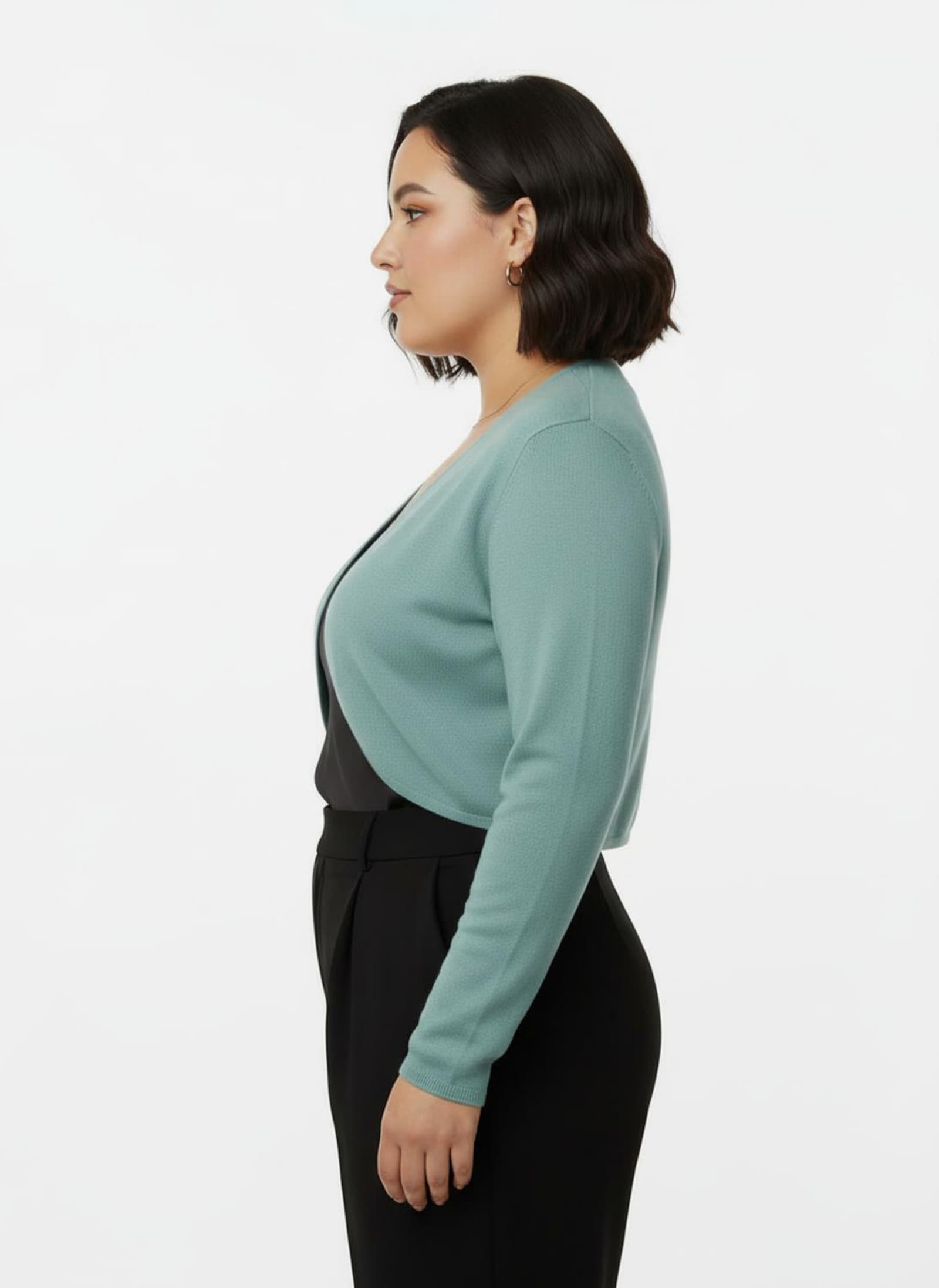 Bolero Feinstrick-Qualität, verschlusslos - ozean