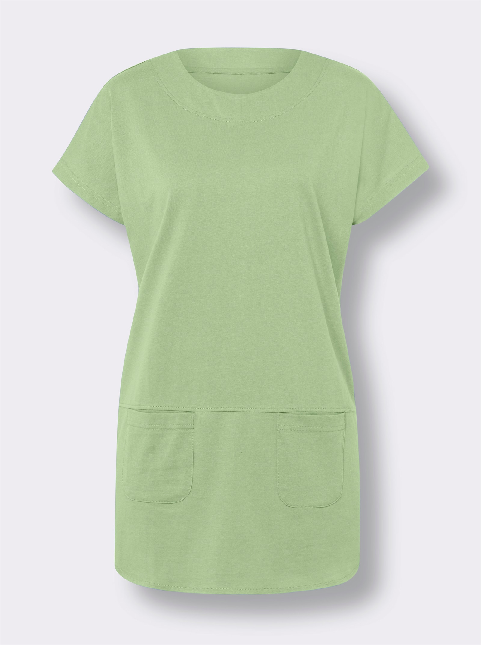 Dlhé tričko s vreck. - Rezedová