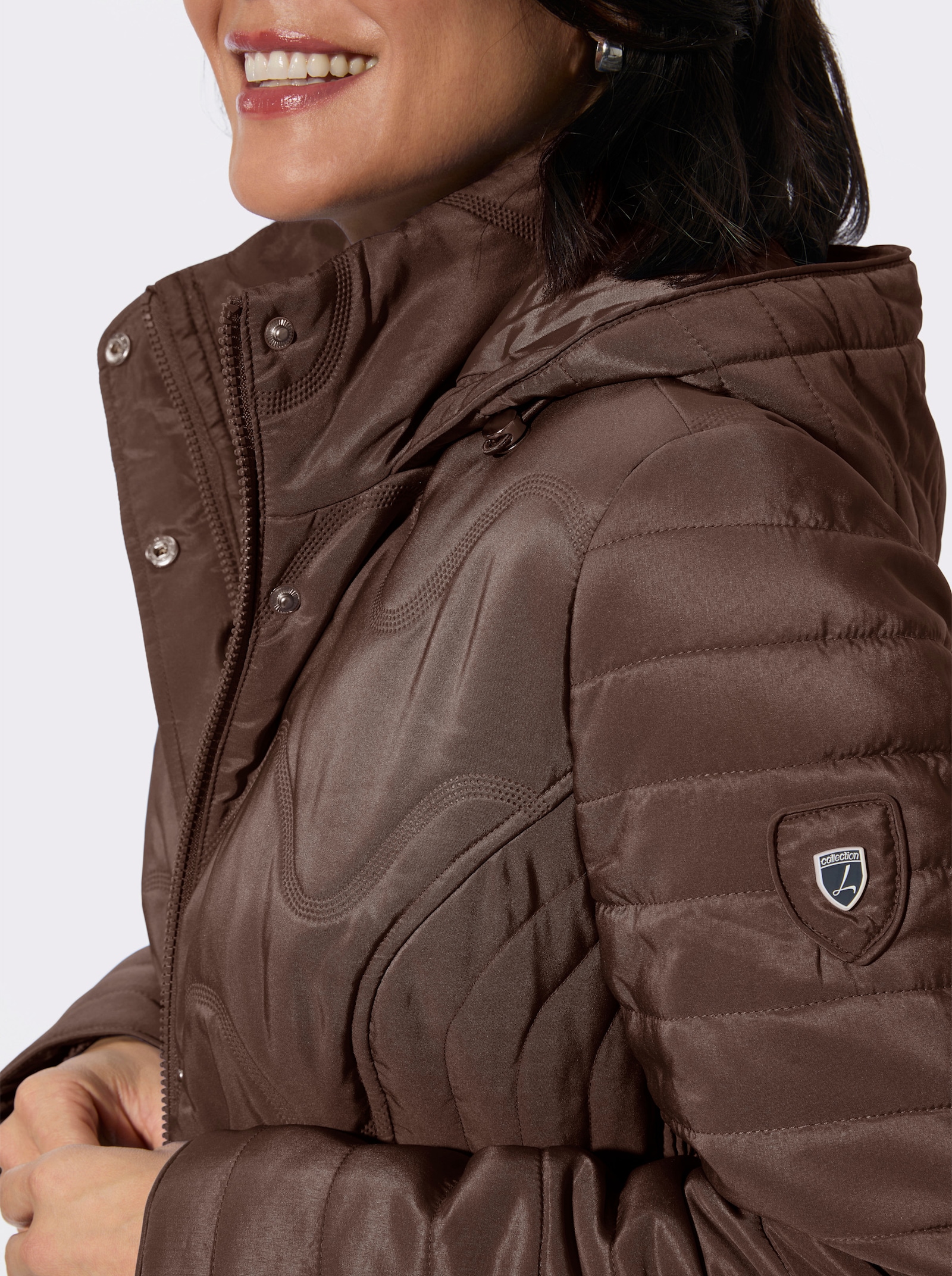 Steppjacke mit Windstopper - schoko