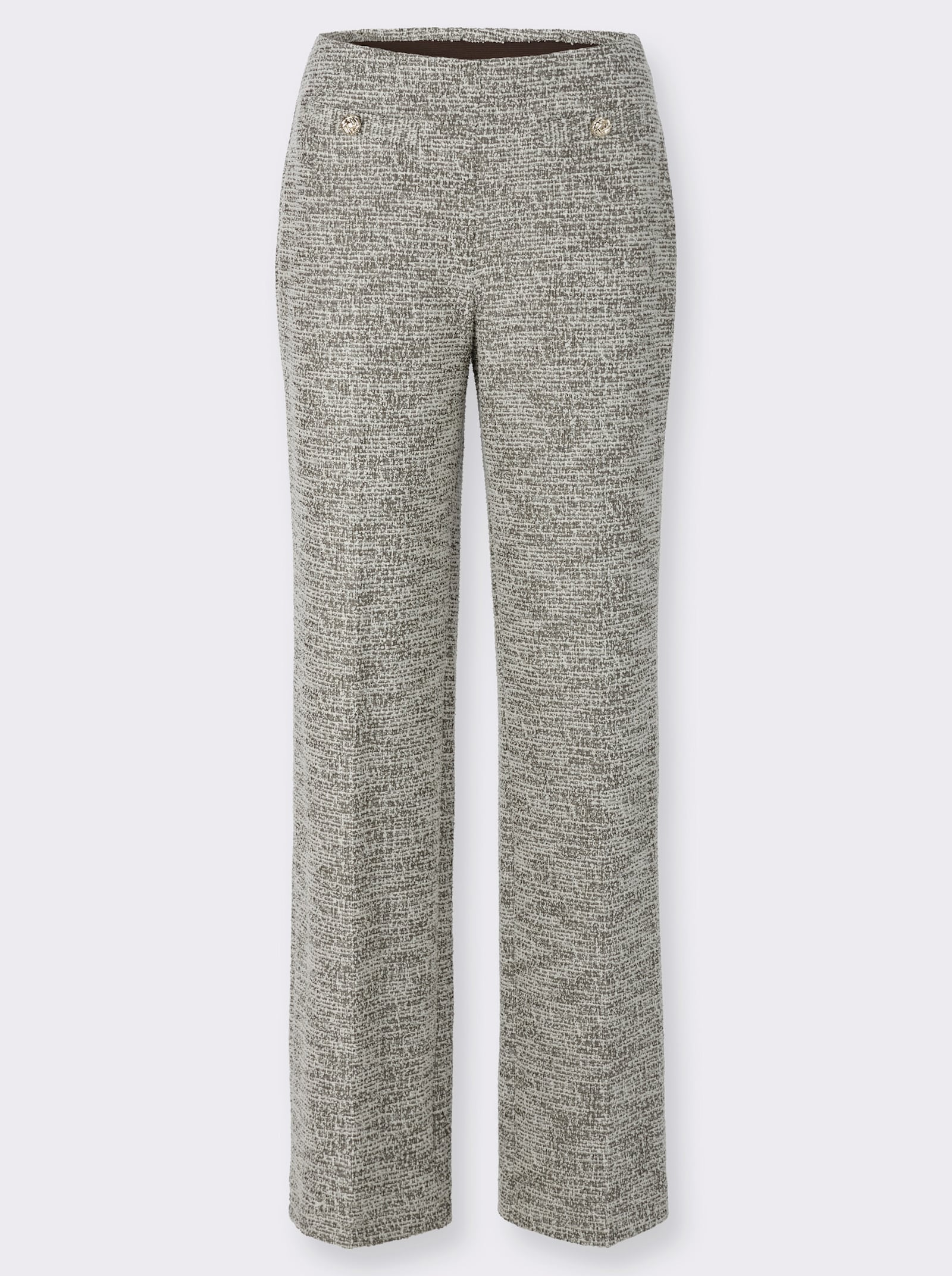 Marlene-Hose in Bouclé-Qualität - schoko