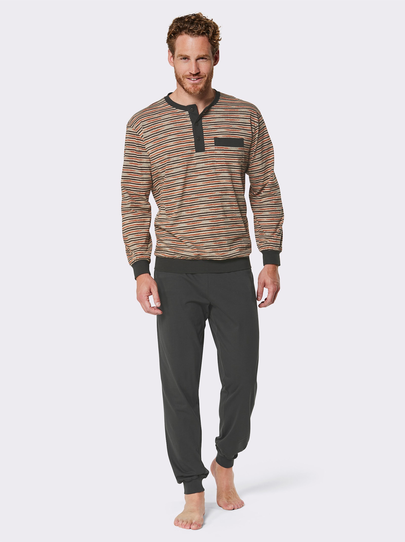 wäschepur men Pyžamá - modrá + prírodná