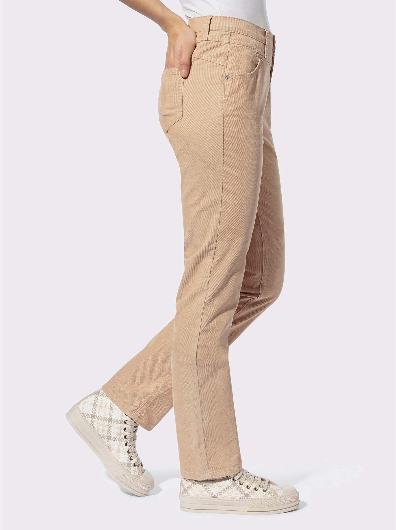 heine Cordhose mit Stretch - camel