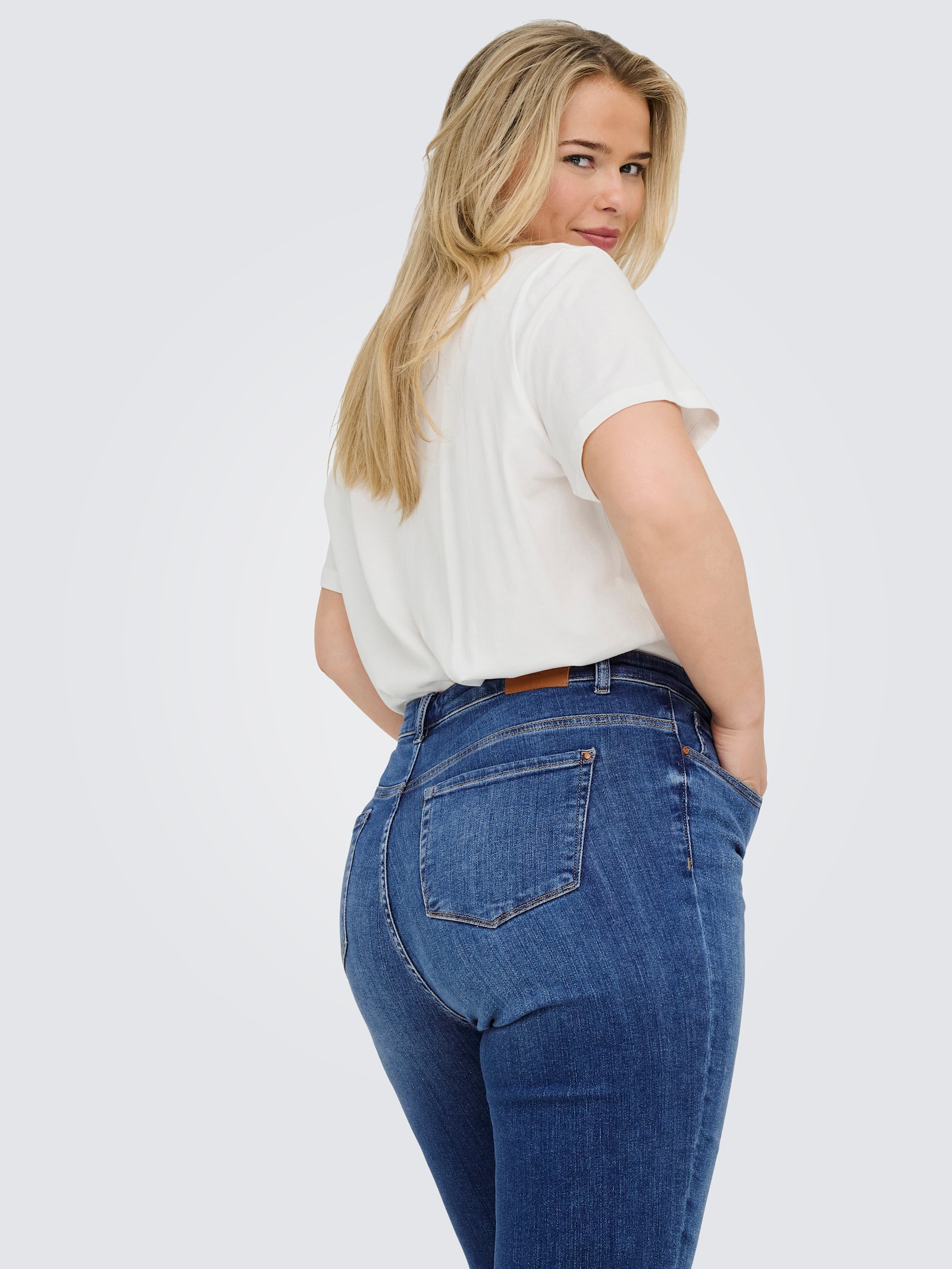 ONLY CARMAKOMA Slim-fit-Jeans - medium blue denim