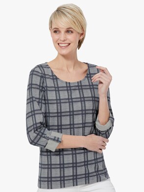 Shirt - marine-kariert