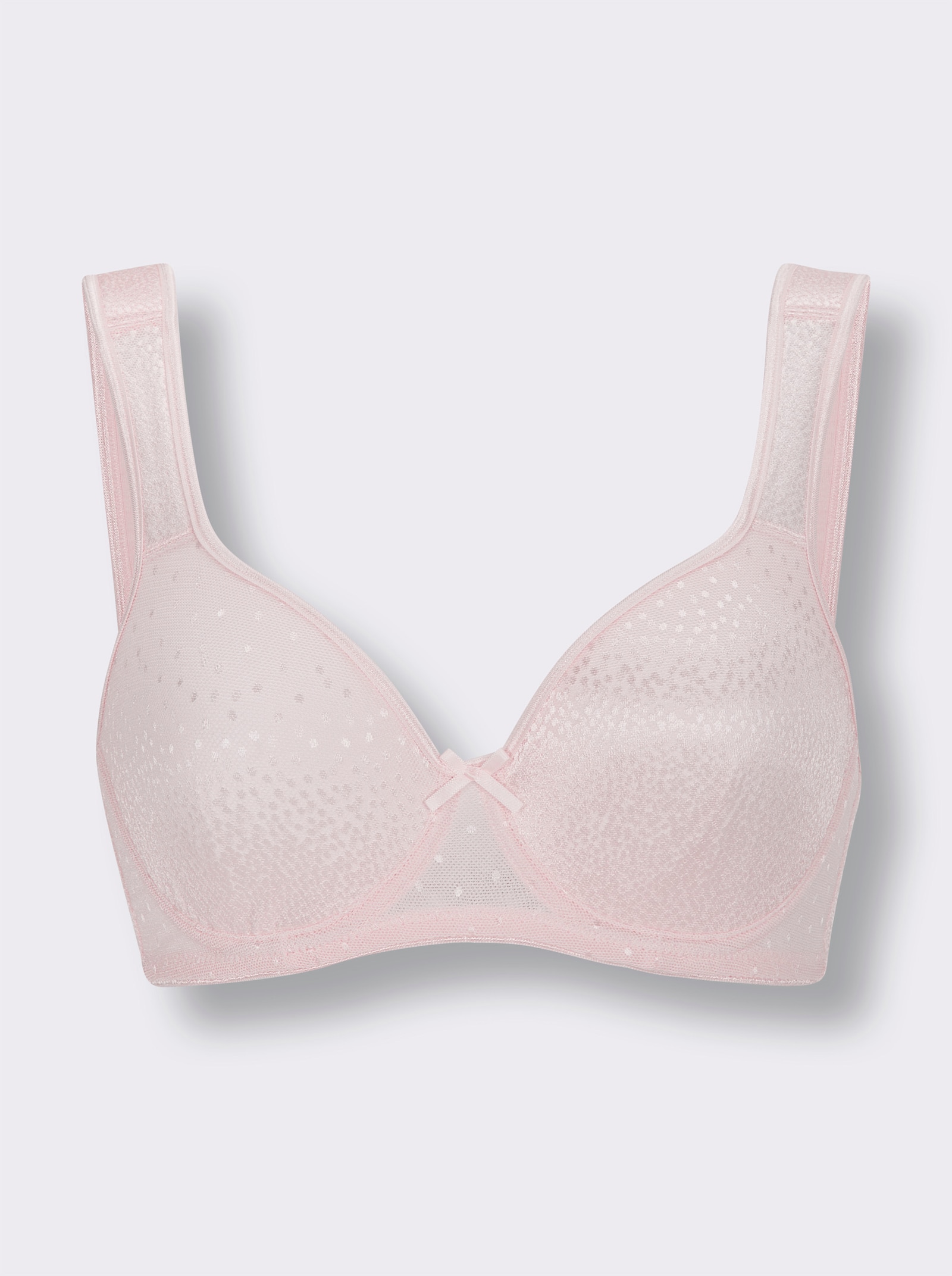 wäschepur T-Shirt-BH mit Bügel und Tüllstickerei - hellrosé