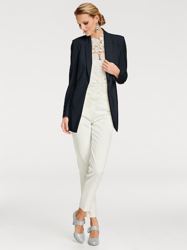 heine Lange blazer - nachtblauw