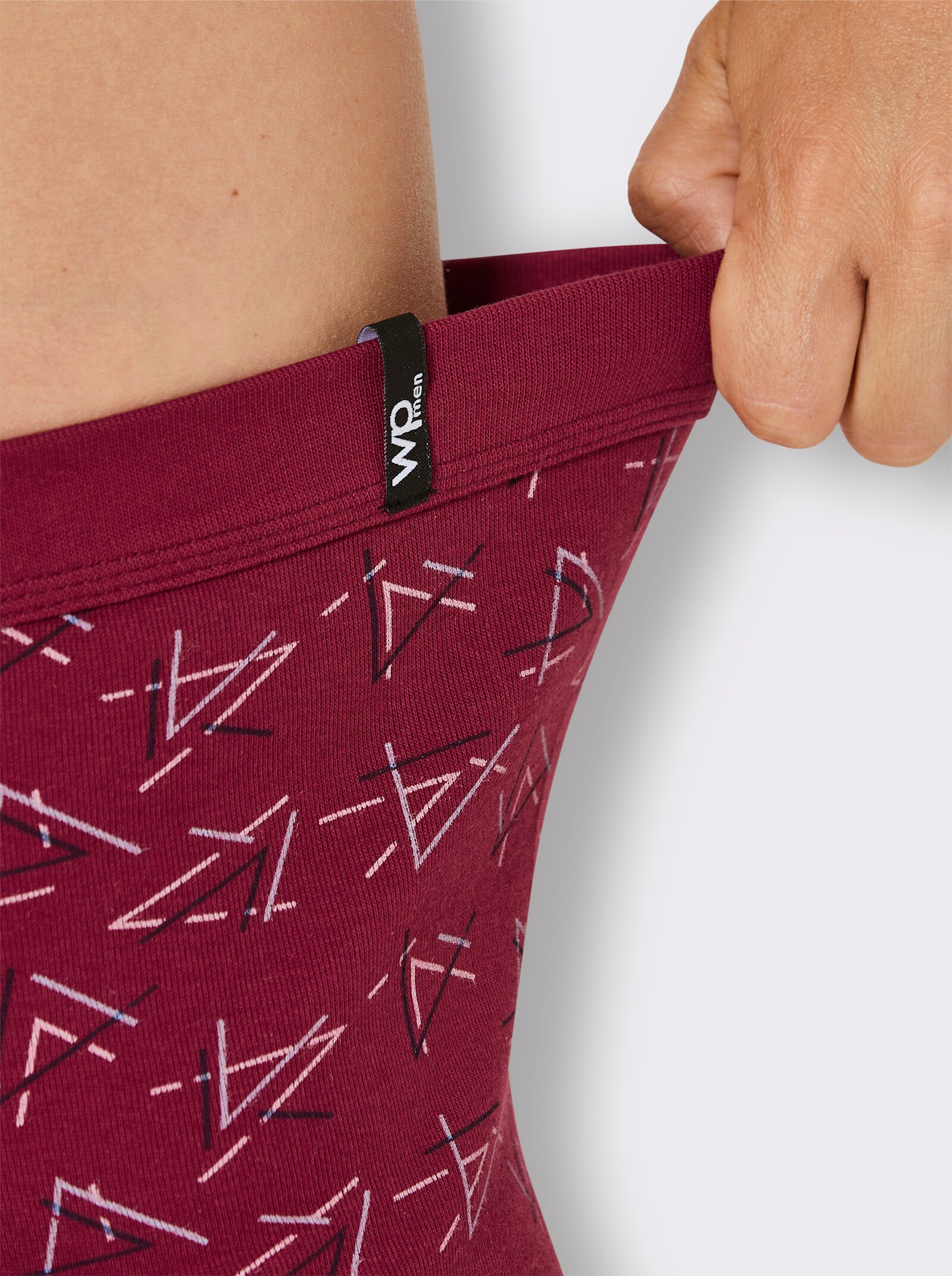 wäschepur men Hose kurz - mittelblau + marine + dunkelrot