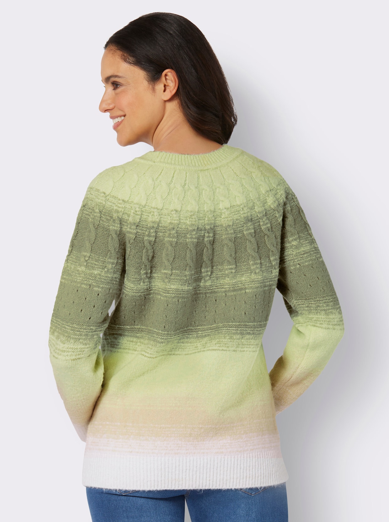 Pullover - schilf-sand-gemustert