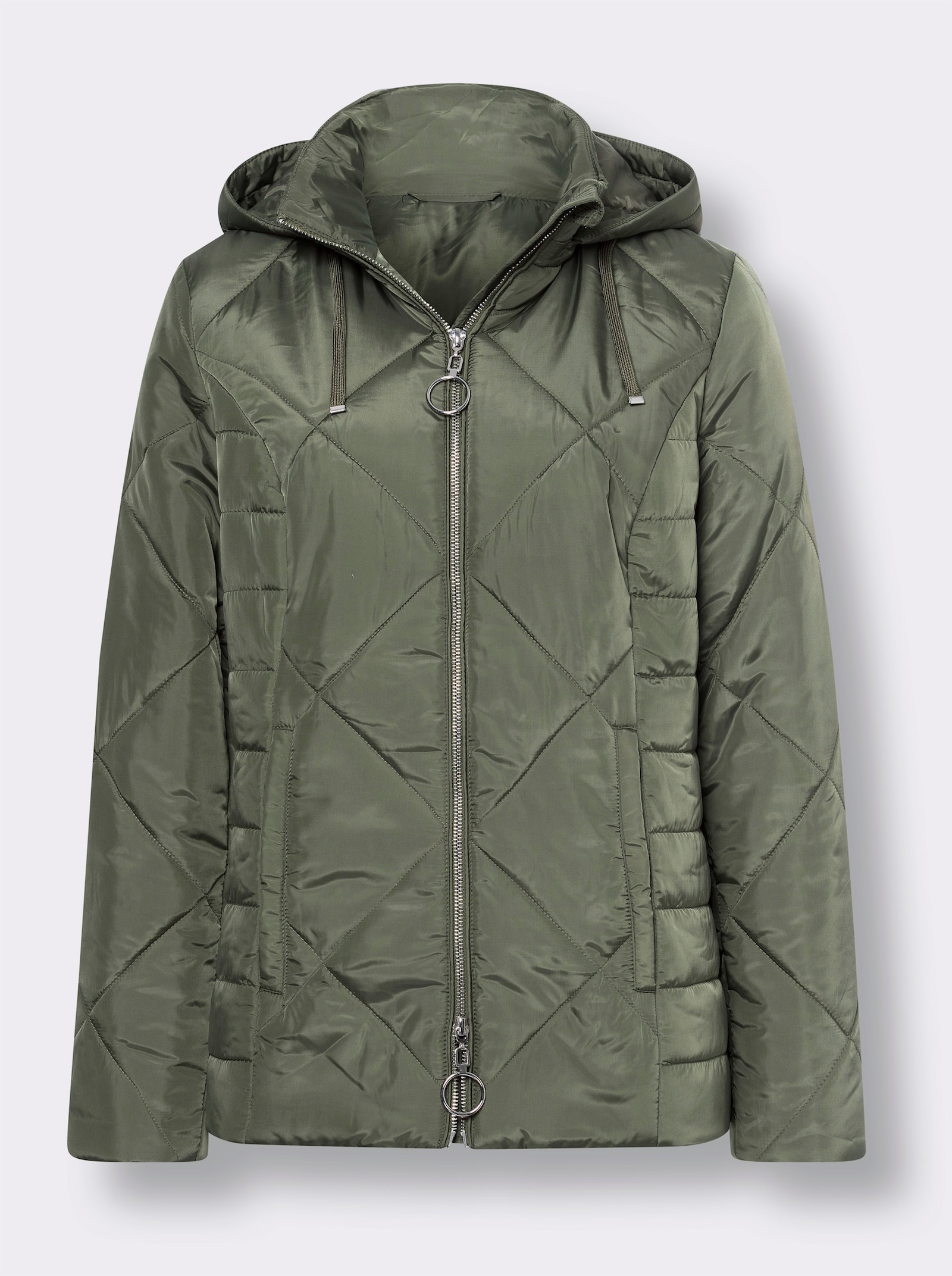 heine Steppjacke mit abnehmbarer Kapuze - khaki
