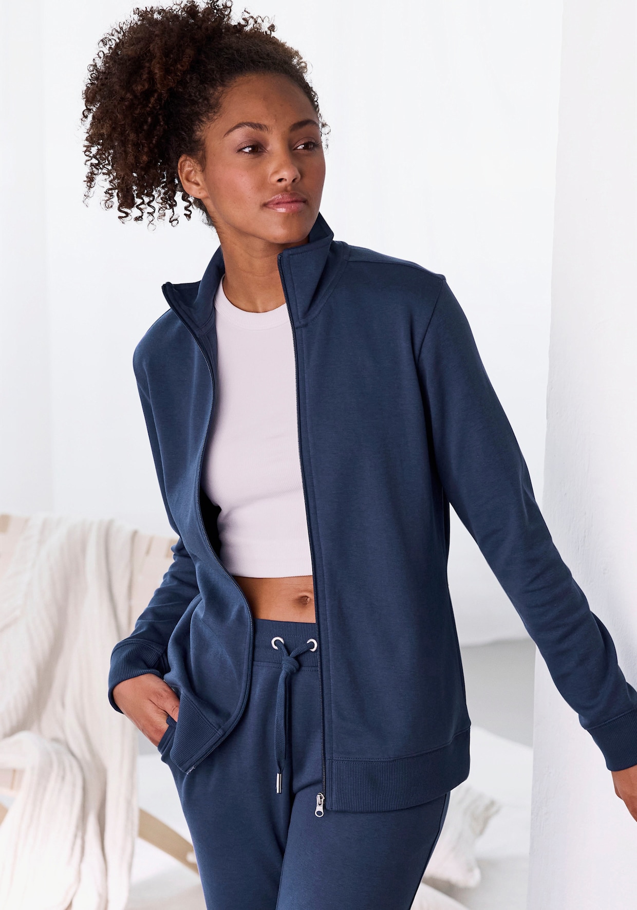 Sweatjacke - blau