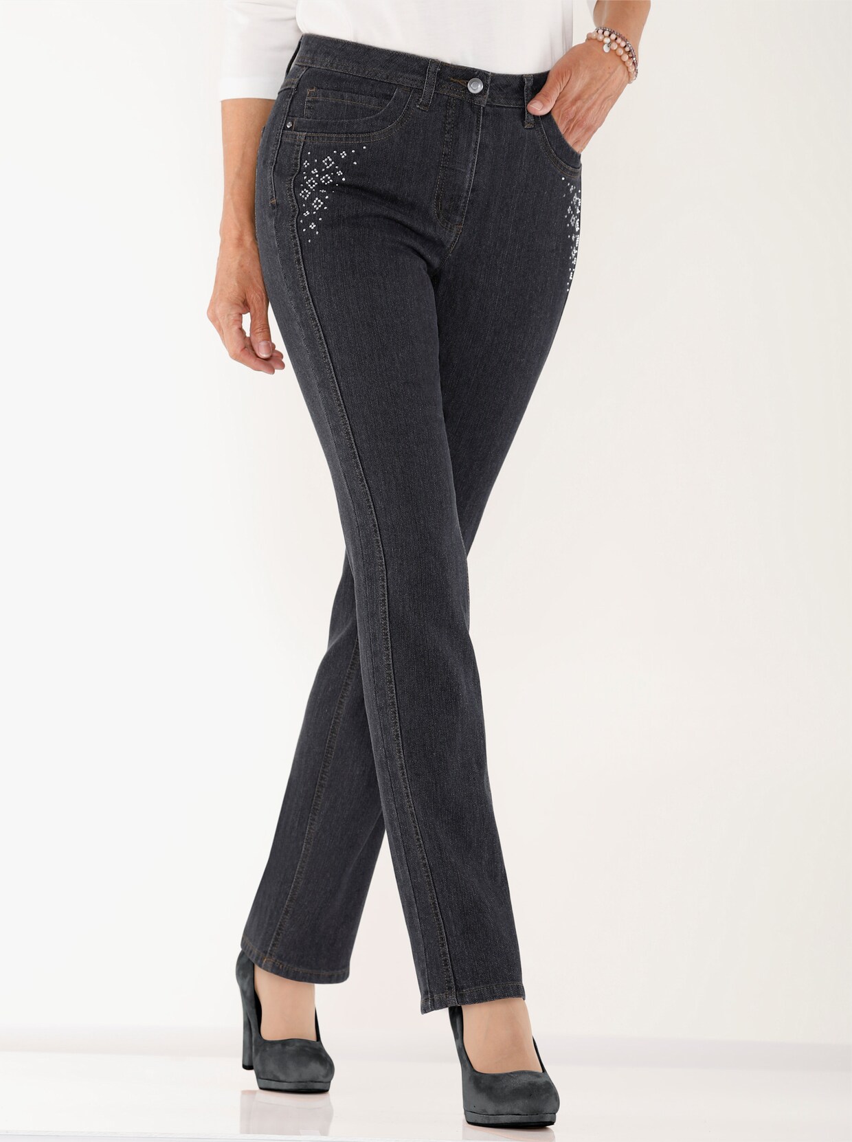 Jeans - anthrazit-denim
