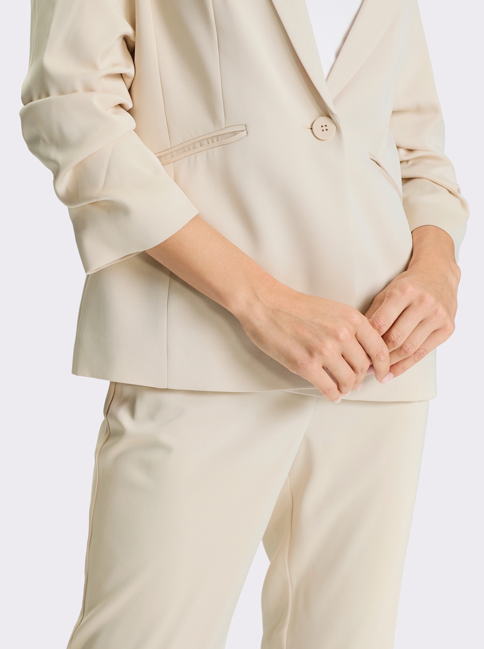 heine Hosenanzug mit leichtem Glanz - elfenbein