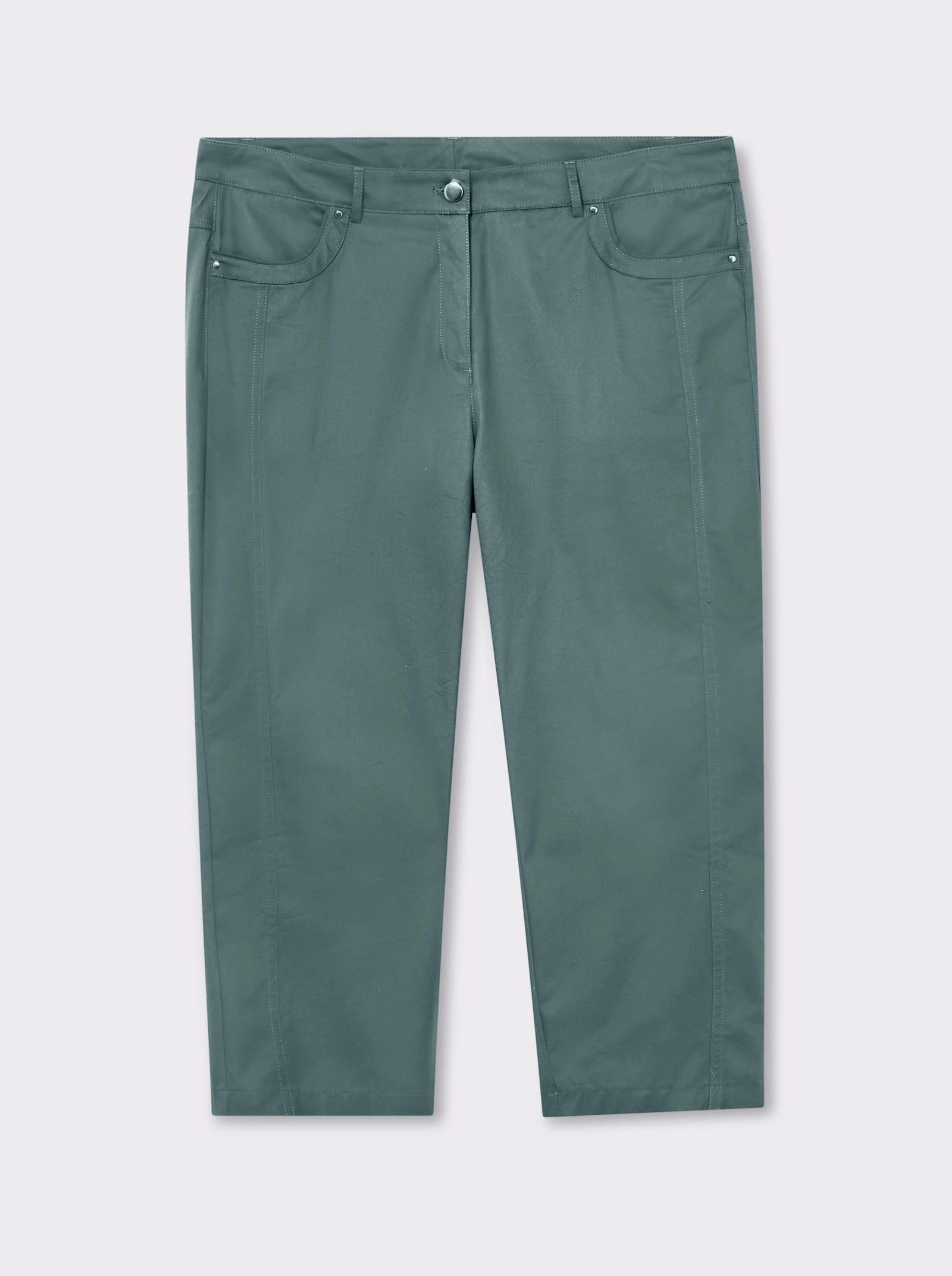 7/8-Jeans mit optisch streckenden Nähten - jadegrün