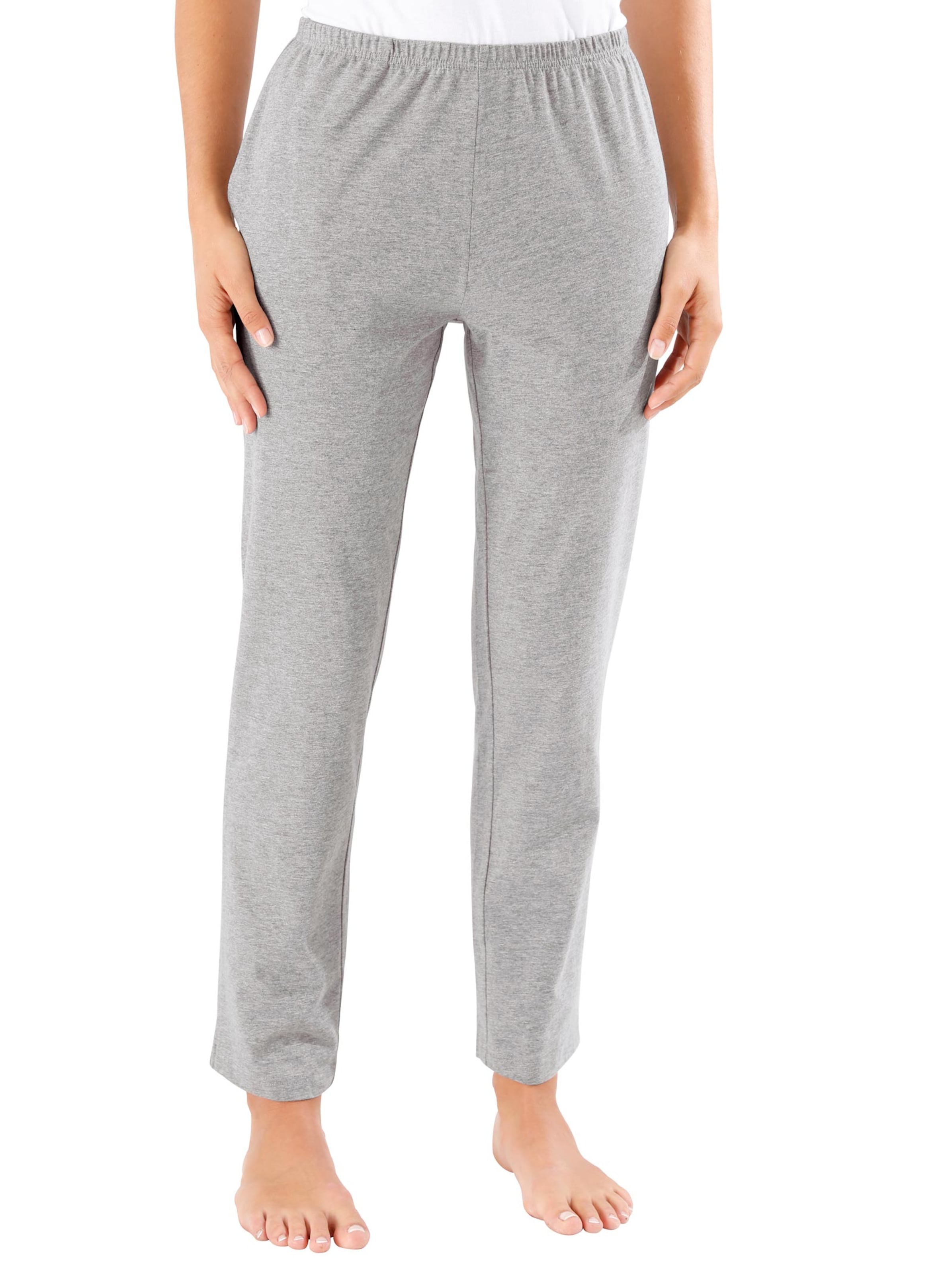 Doppelpack Jerseyhosen - schwarz + grau-meliert