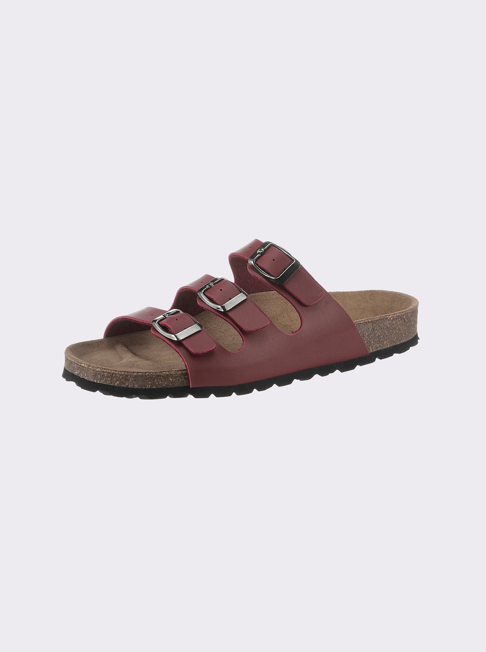 Bio Time Pantolette in schlanker Weite F - bordeaux
