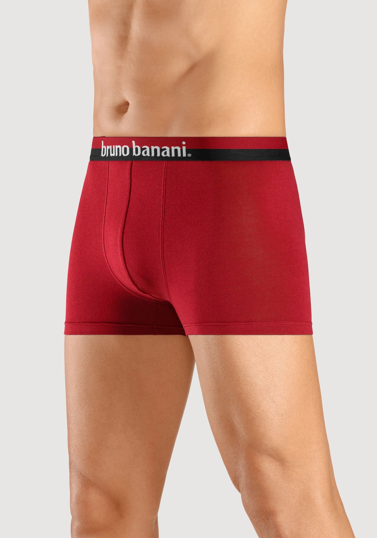 Bruno Banani Boxer - grau-meliert, bordeaux, rot, schwarz