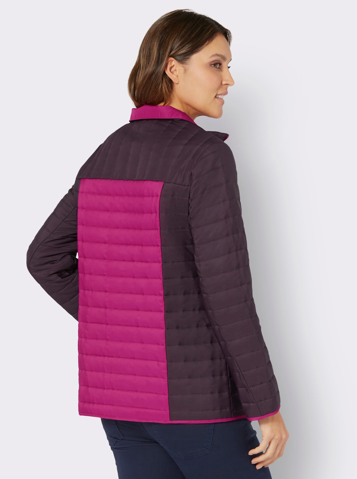 Steppjacke - aubergine-magenta