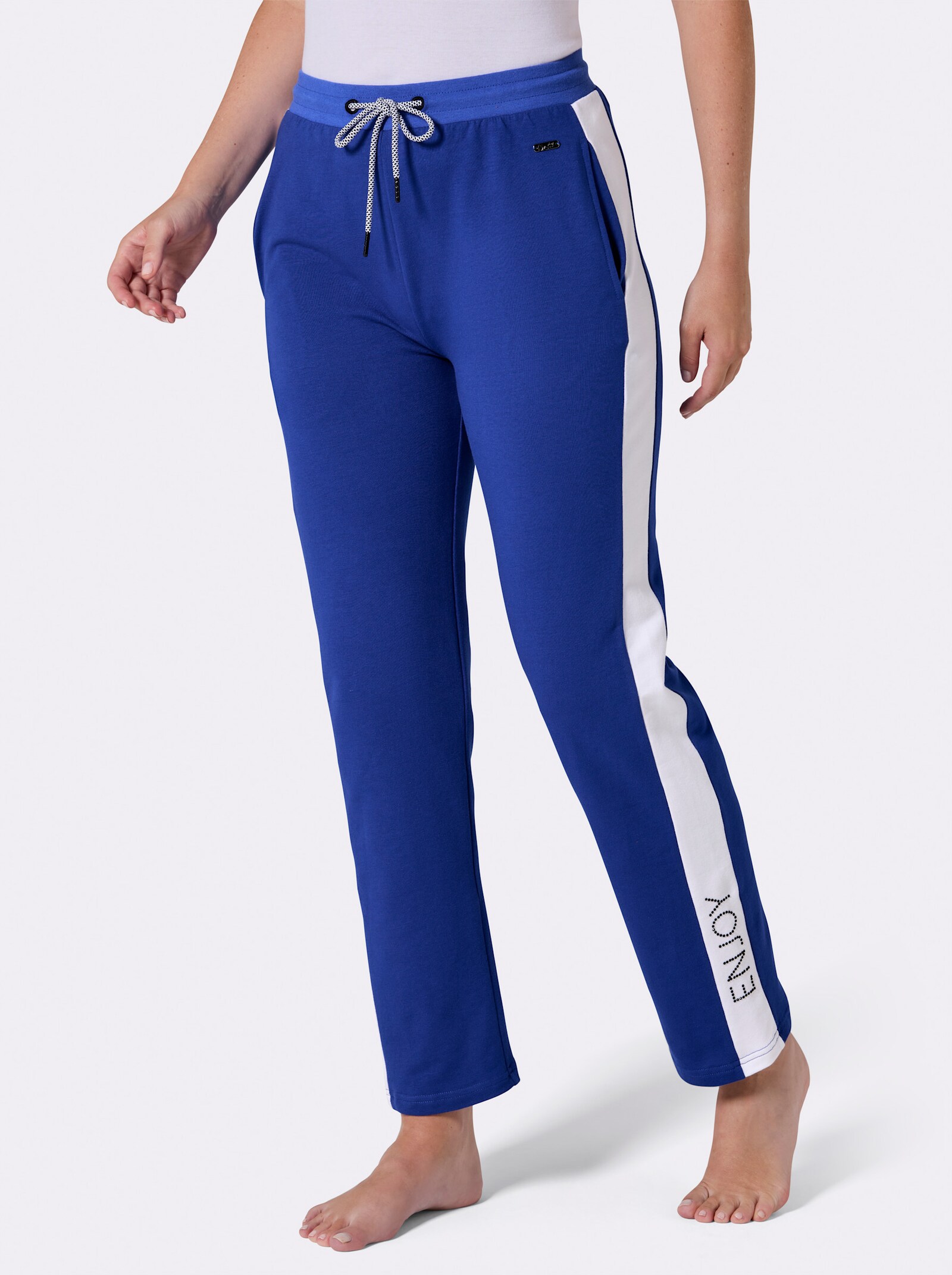 feel good Hose - royalblau-ecru