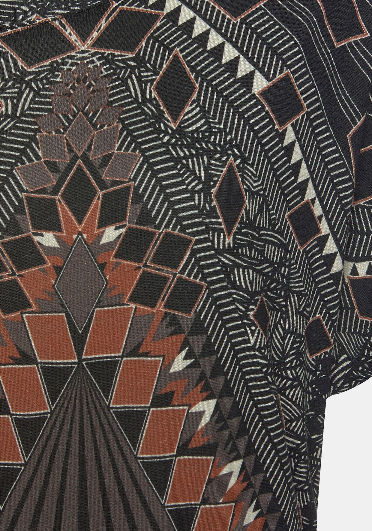 LASCANA Nachthemd - gedessineerd/zwart/bruin/ecru