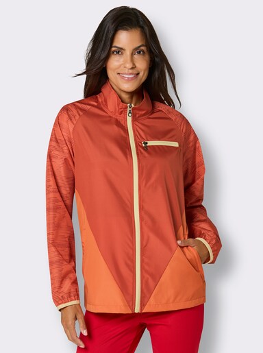 Funktionsjacke mit Reißverschluss-Brusttasche - orange