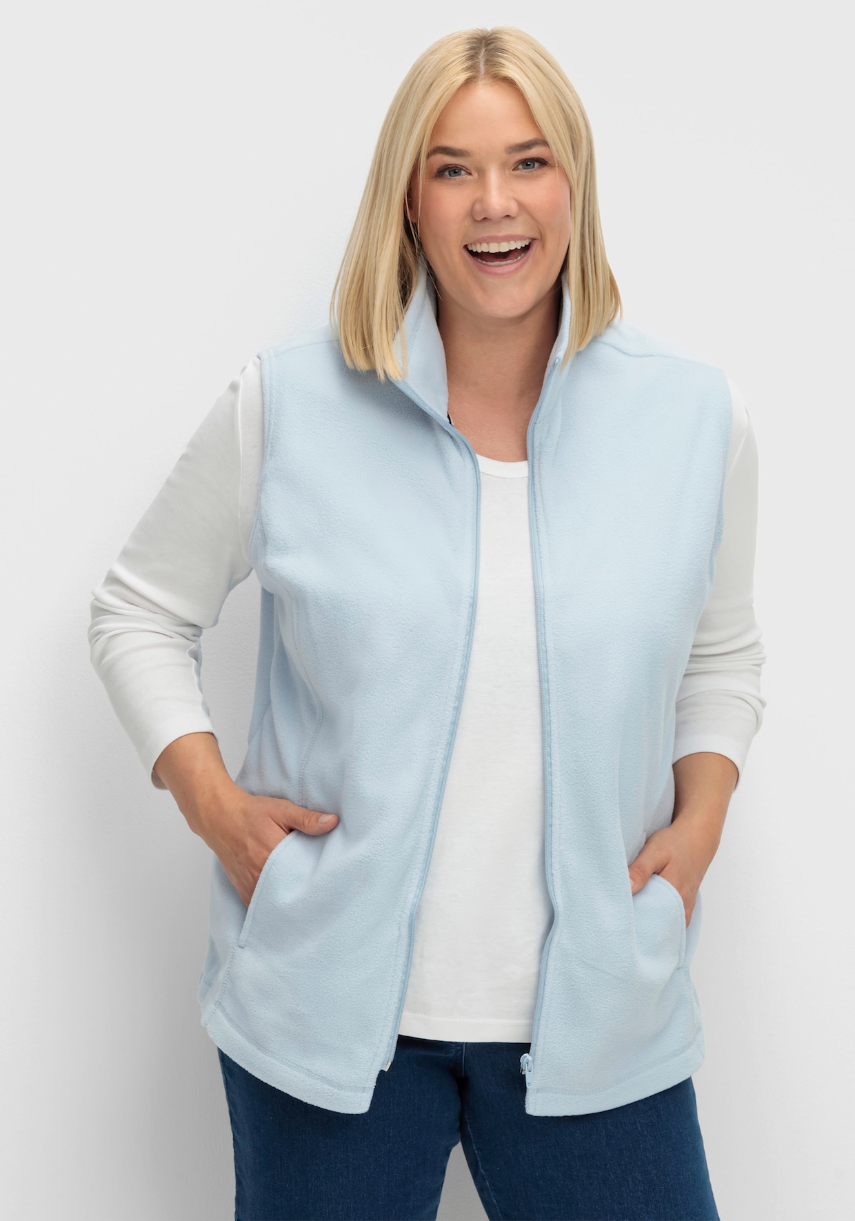 Fleeceweste mit Antipilling-Ausrüstung - bleu