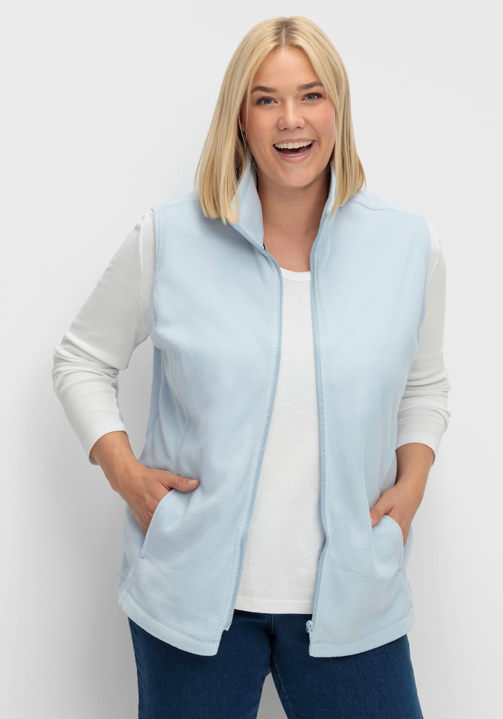 Fleeceweste mit Antipilling-Ausrüstung - bleu