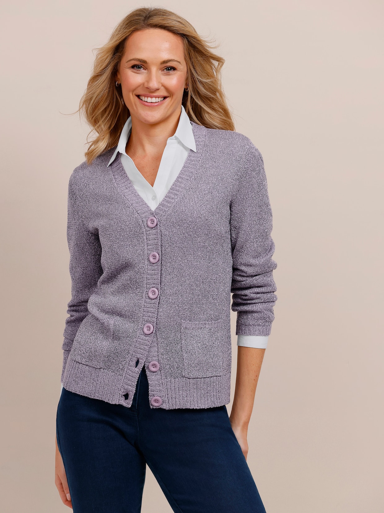 Vest - lila gemêleerd