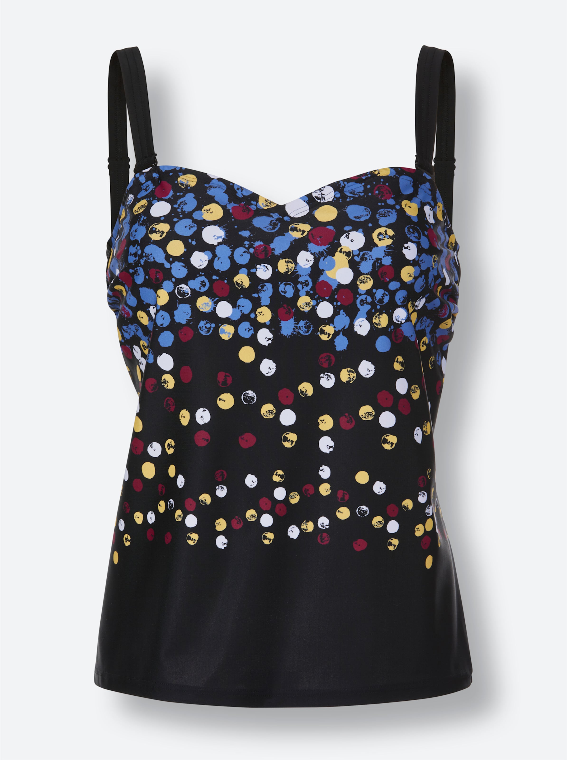 Witt Weiden Damen Tankini Oberteil schwarz getupft  - Onlineshop Witt Weiden