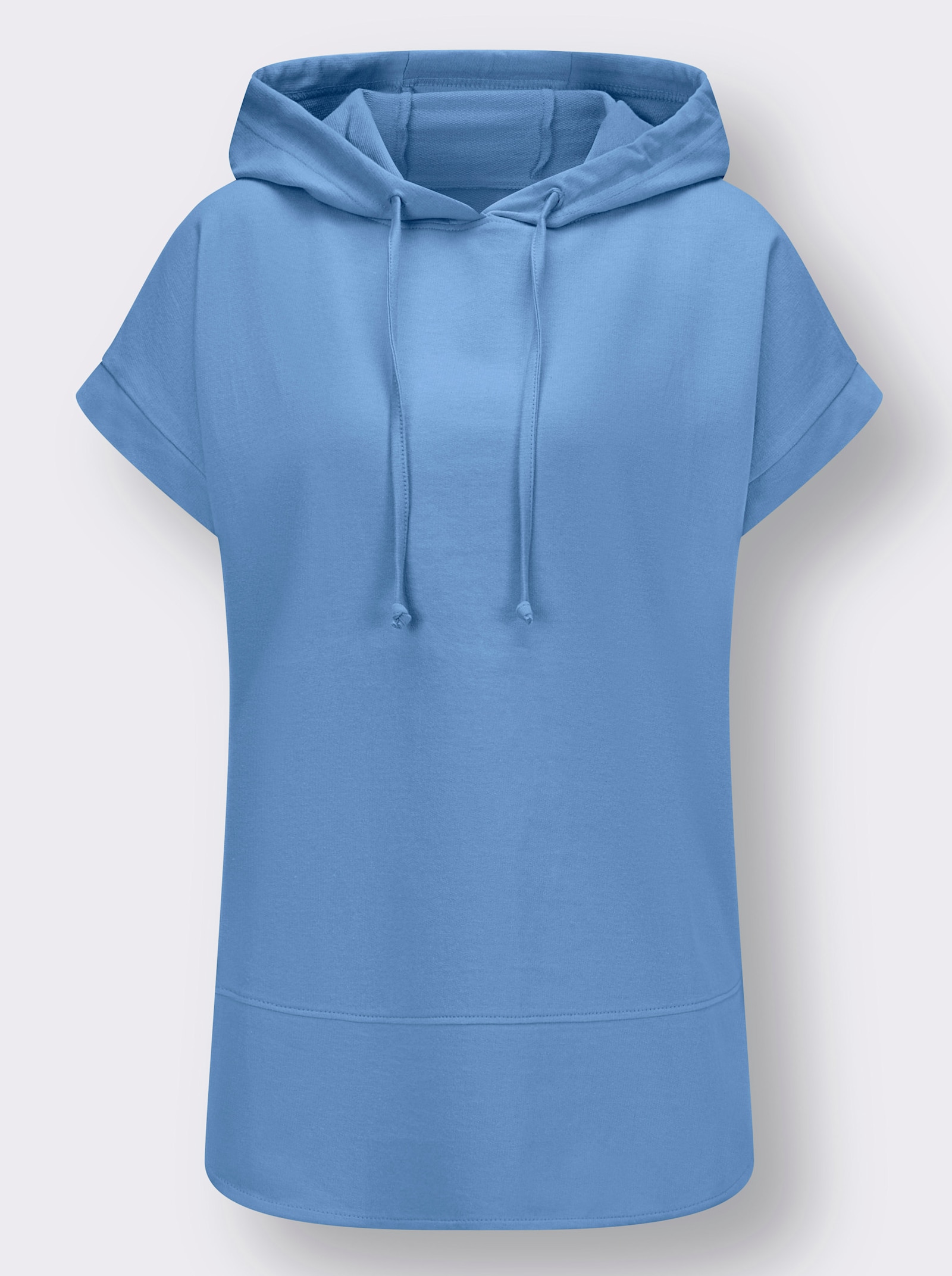 Sweatshirt mit kurzen Ärmeln - himmelblau