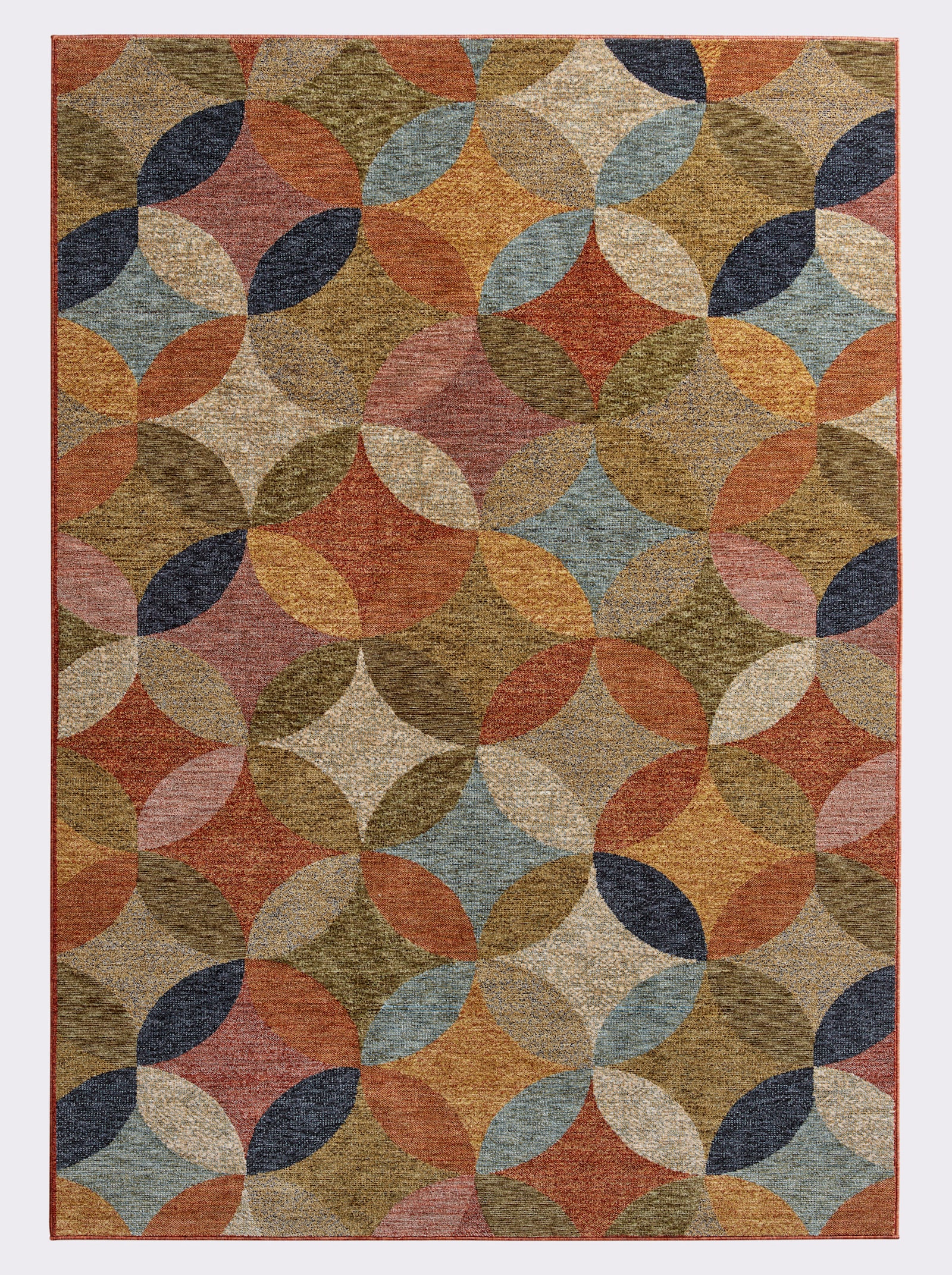 heine home Teppich - rot-marine-gemustert