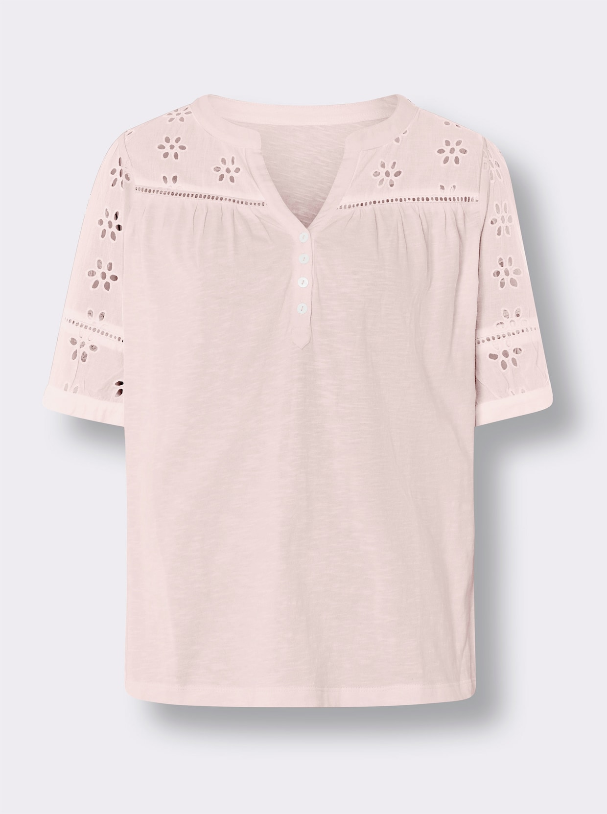 heine T-shirt en dentelle - rose clair