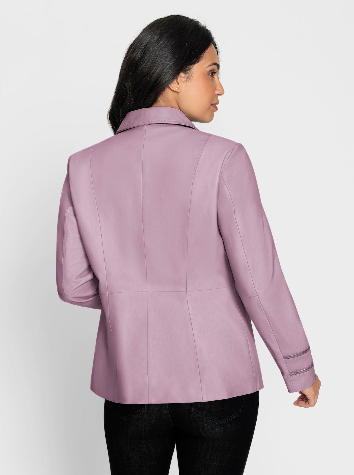 Leder-Jacke - rosé