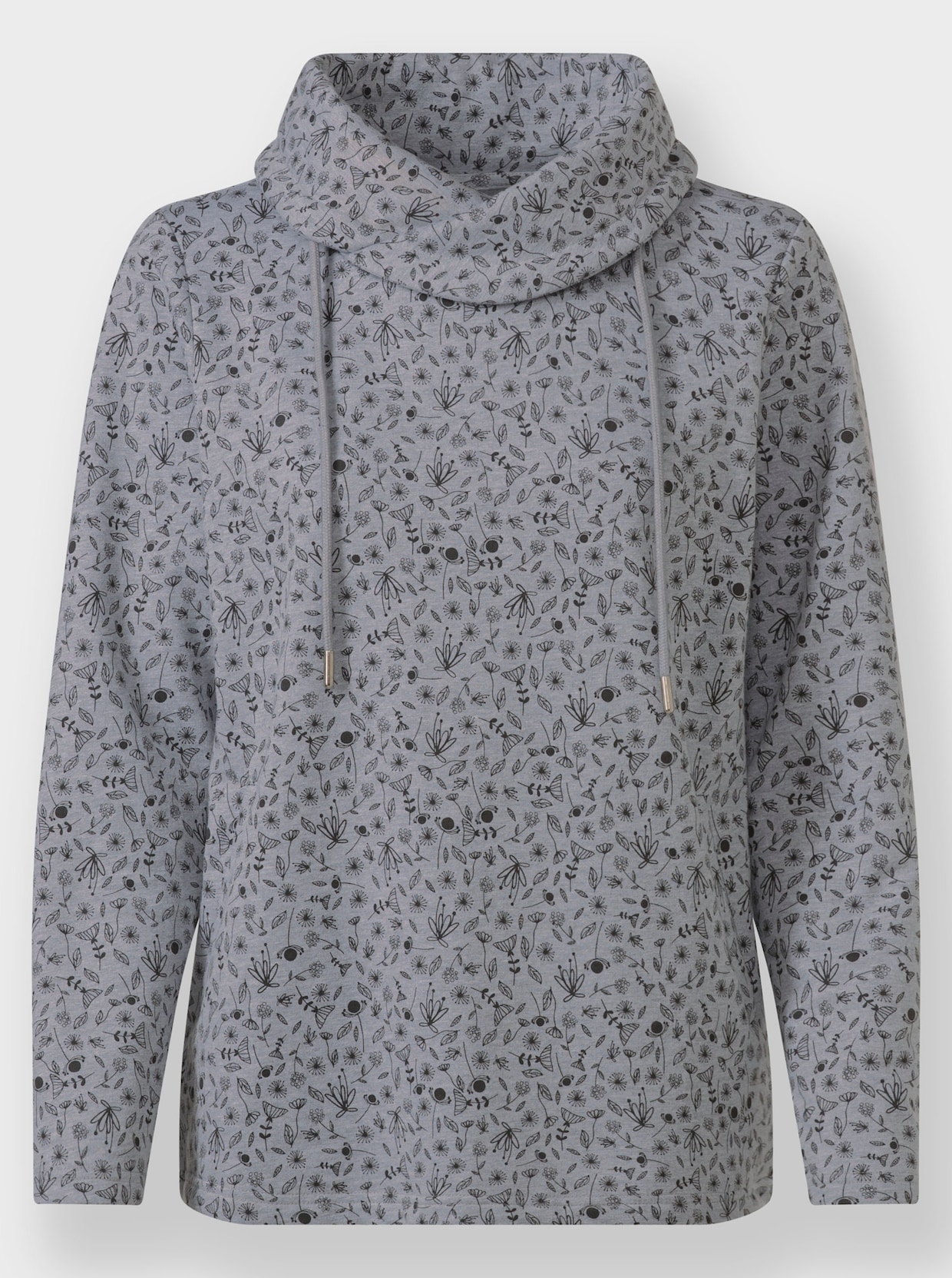 Sweatshirt - grå-grafit-med tryck
