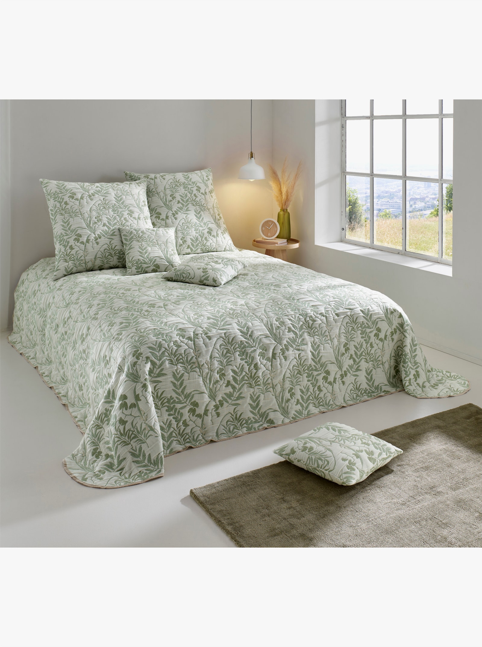 heine home Tagesdecke - natur-grün