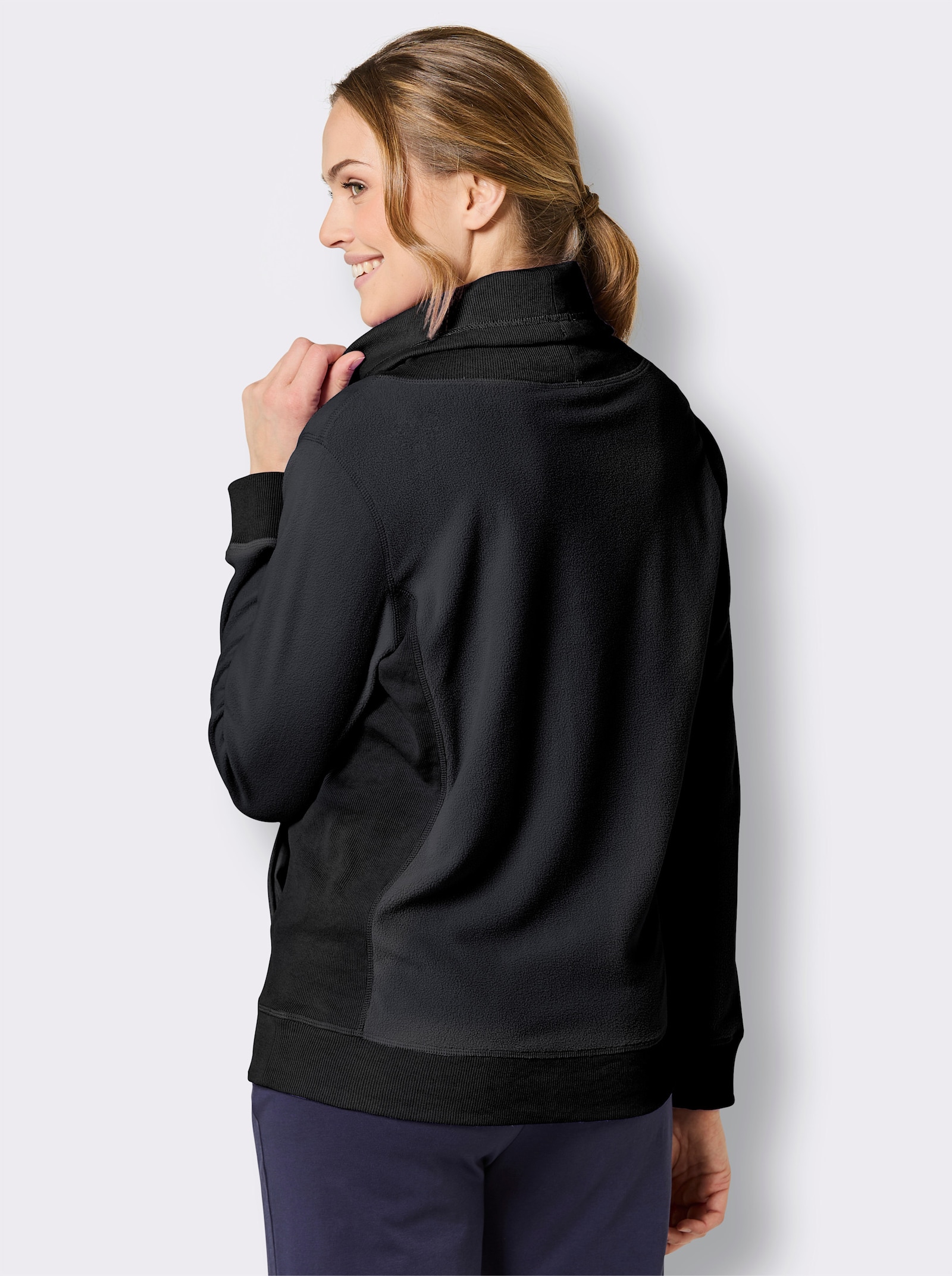 Catamaran Sports Fleeceshirt mit Nahttaschen - schwarz