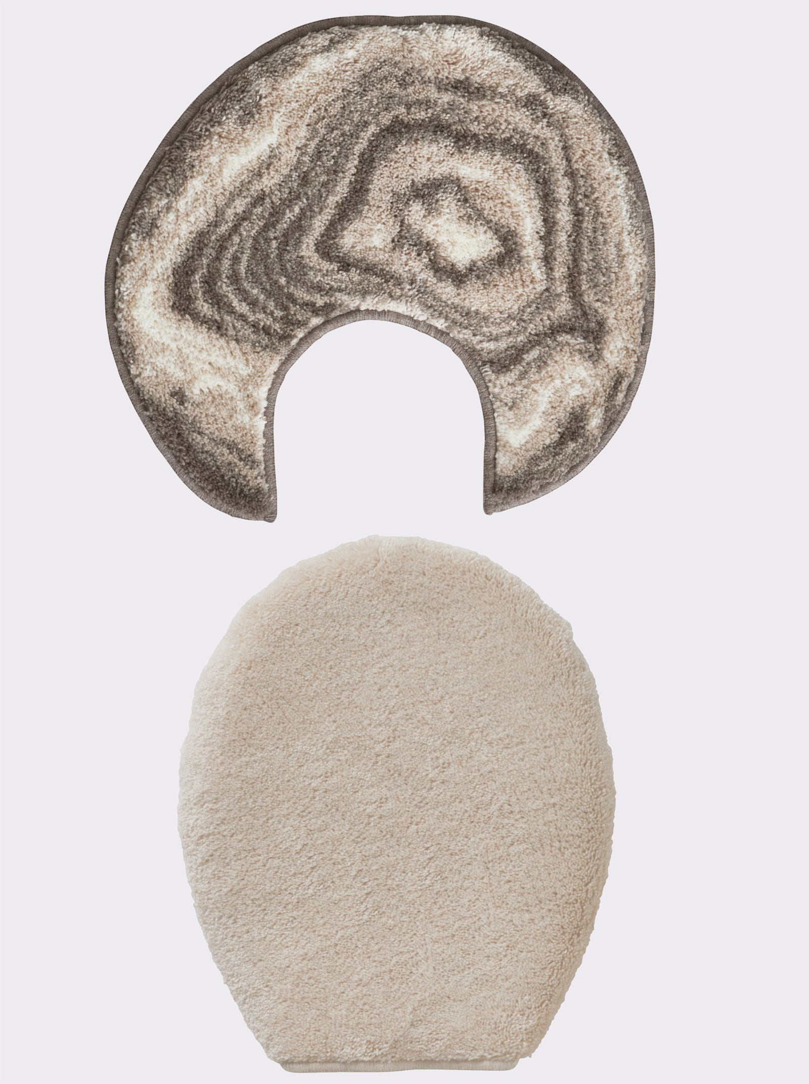 Grund Badematte - taupe-ecru-gemustert