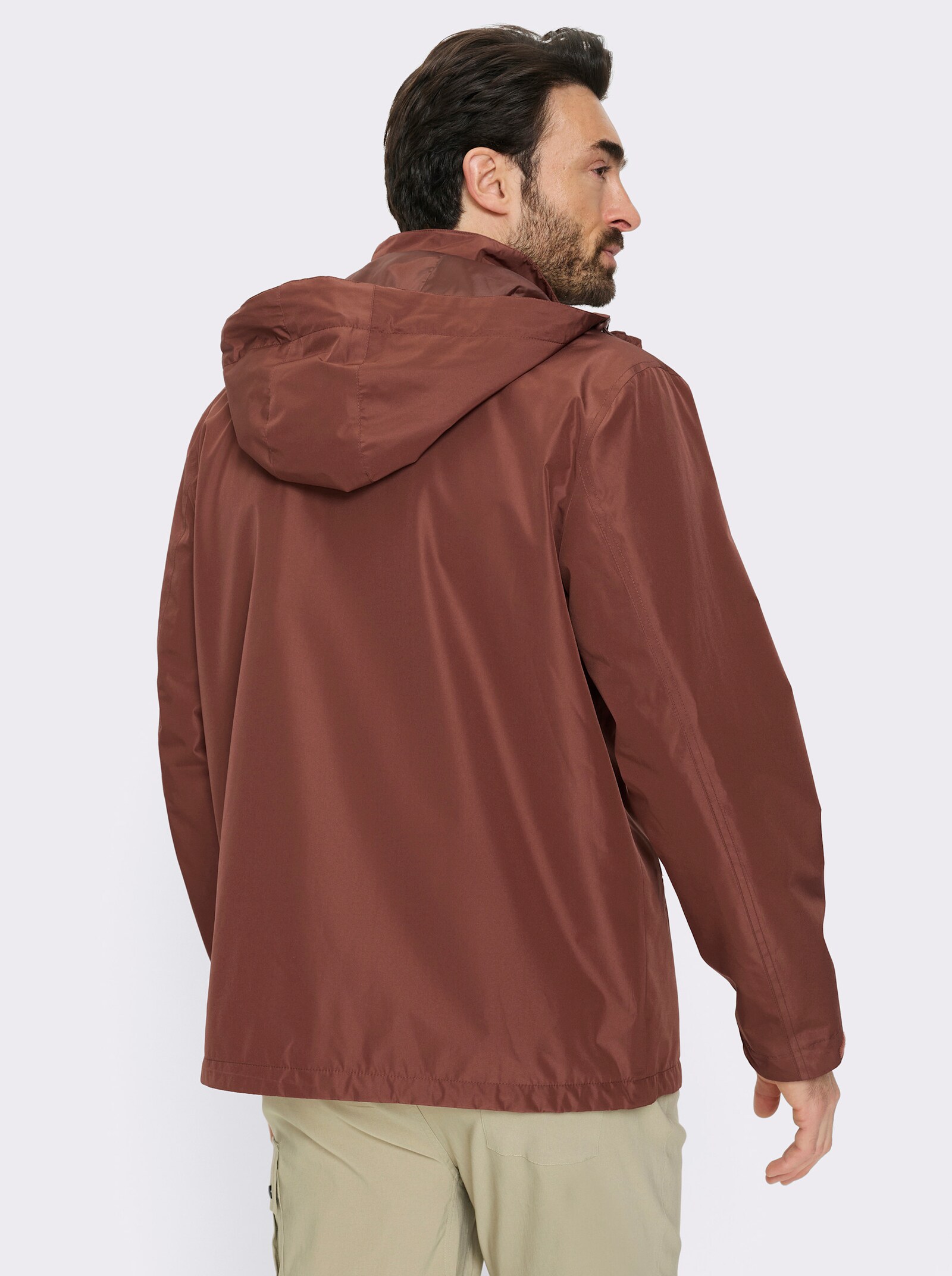 Catamaran Sports Funktionsjacke mit Tunnelzug am Saum - rotbraun