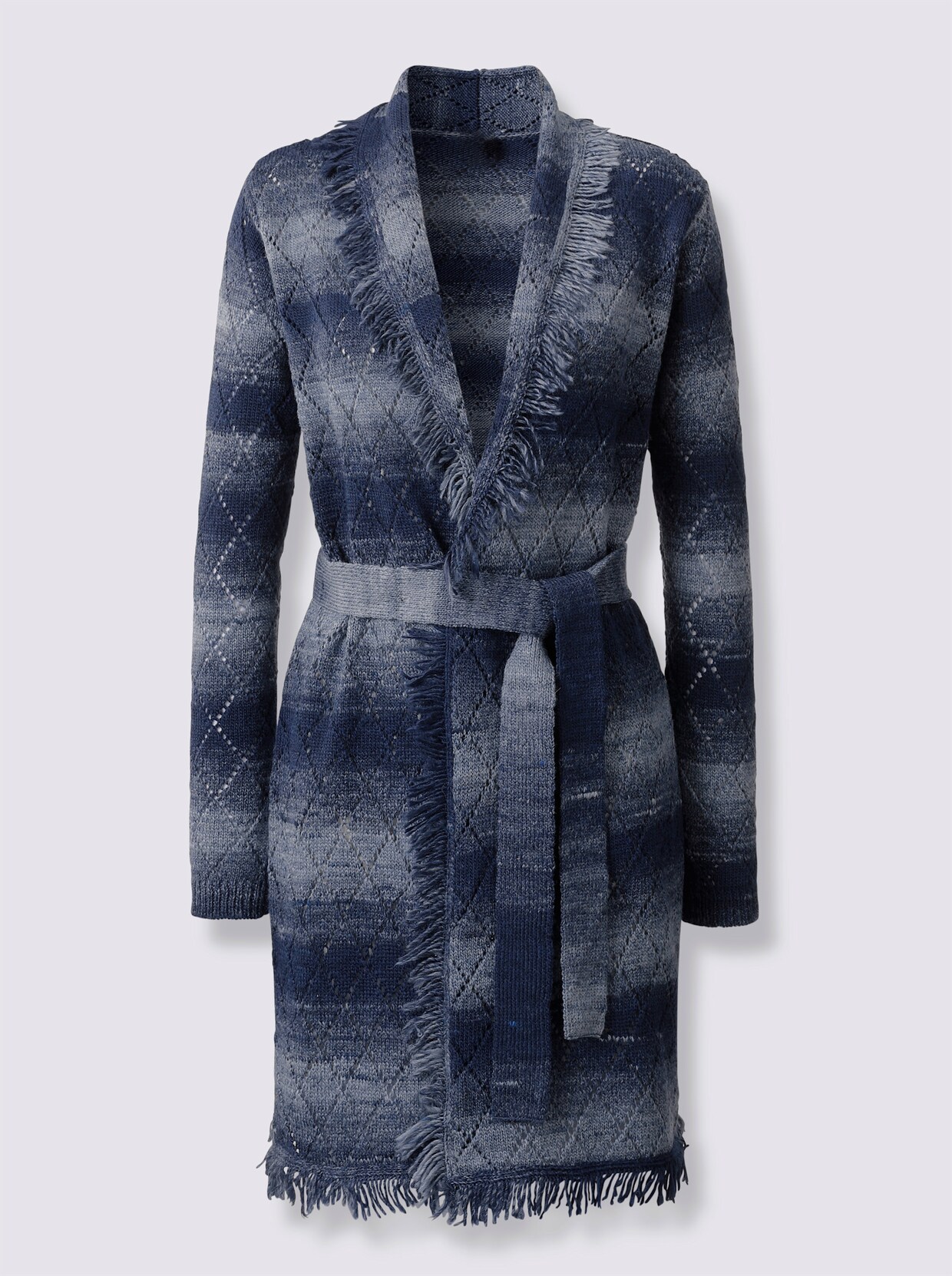 heine Strickjacke - marine-gemustert