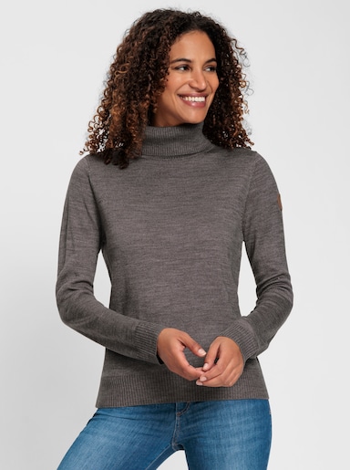 Rollkragenpullover - anthrazit-meliert