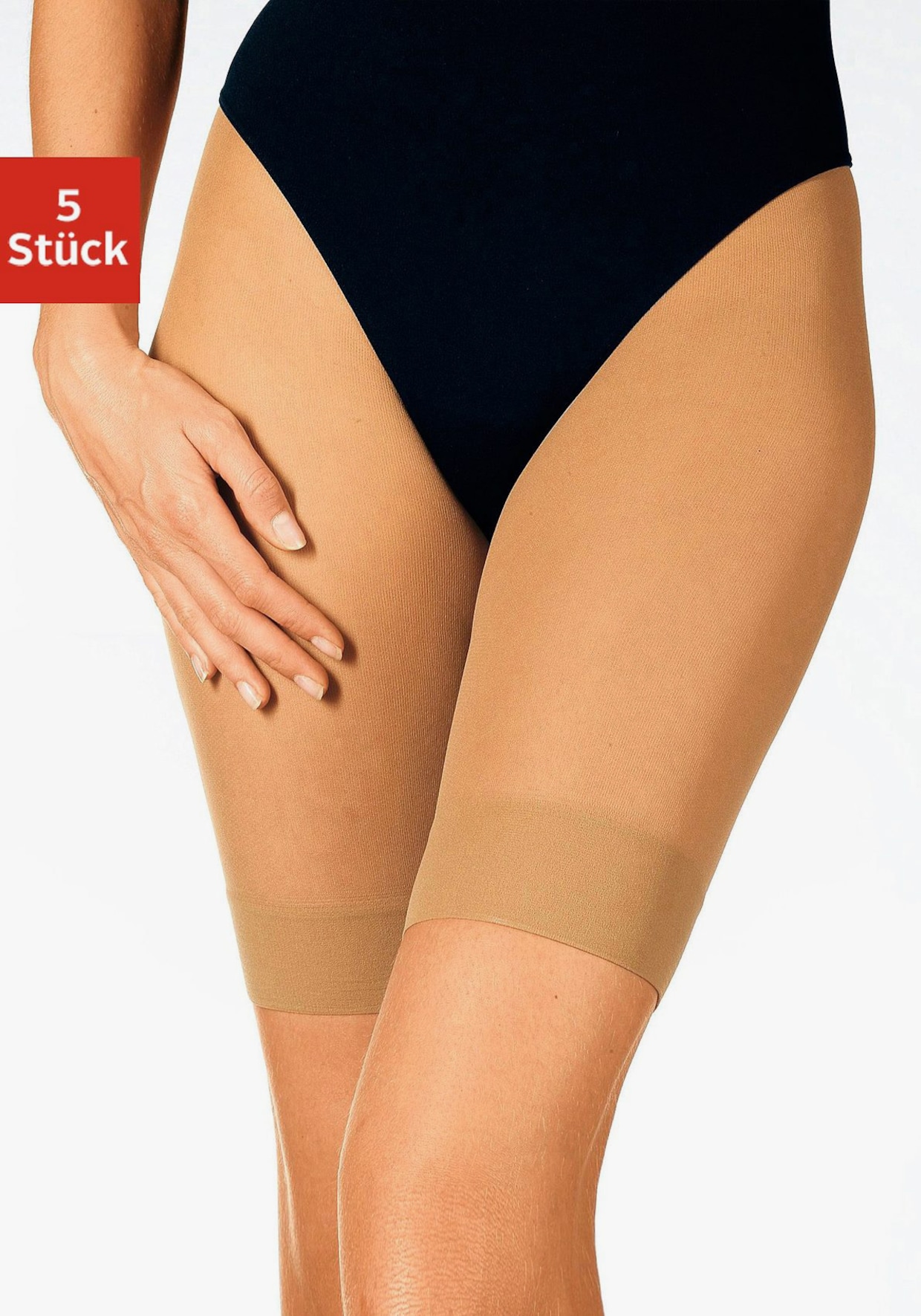 Vivance Feinstrumpf-Kurzhose - natur