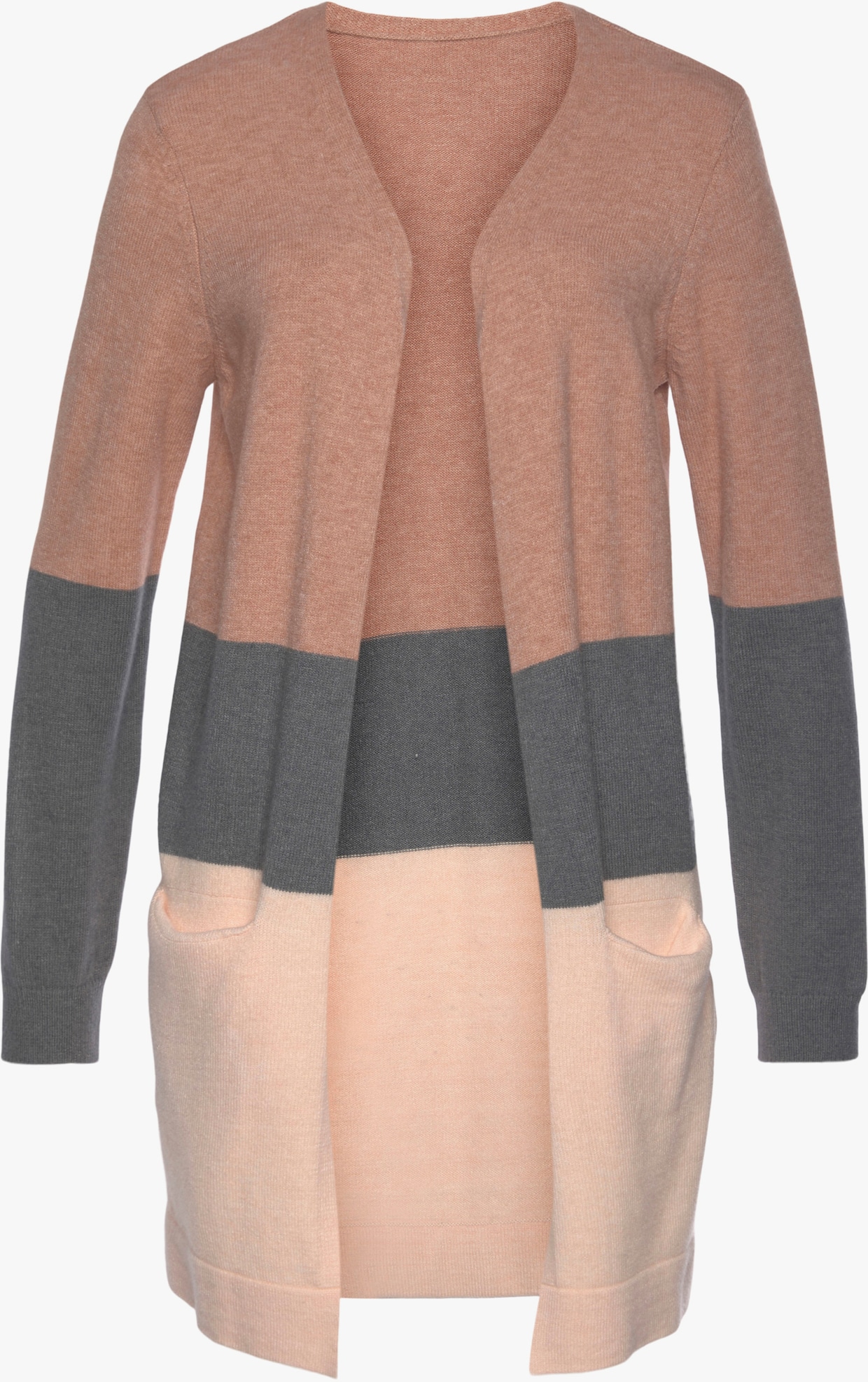 Vivance Cardigan - rose-gris-abricot