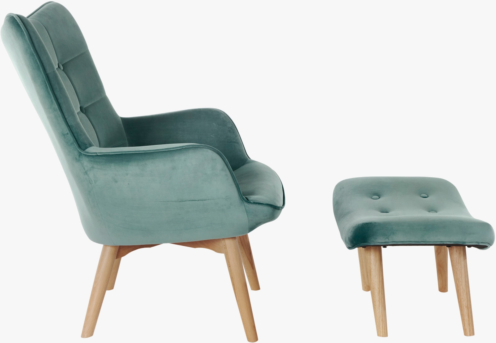 Sessel+Hocker - türkis