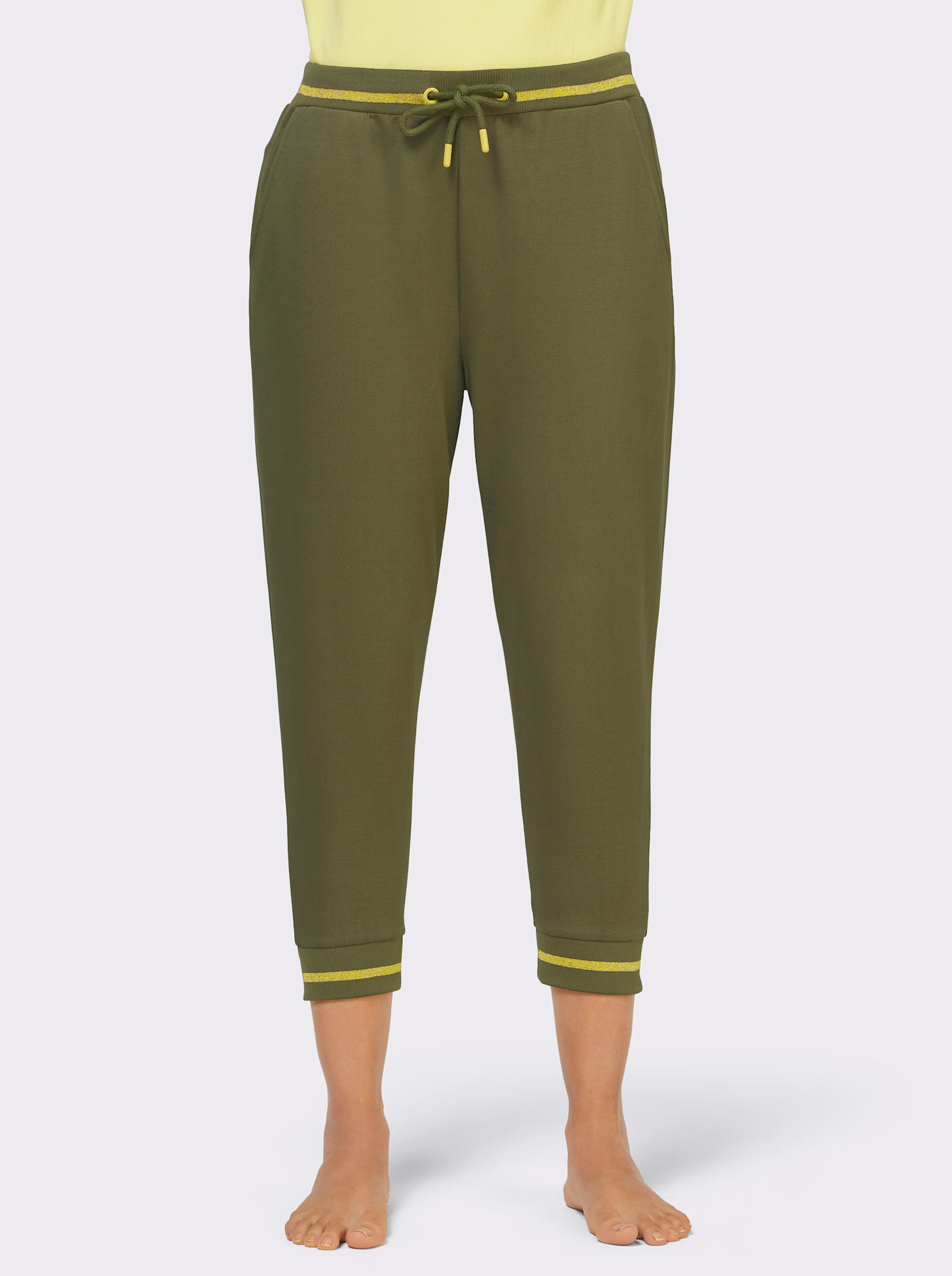 feel good Hose 3/4-lang - oliv