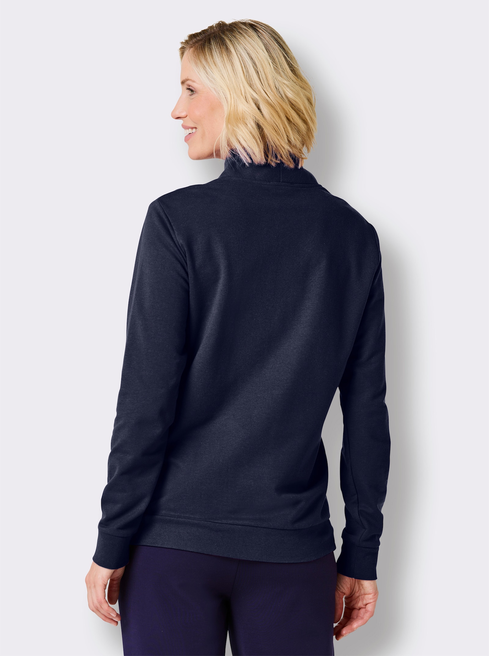 Catamaran Sports Sweatshirt mit Troyerkragen - marine