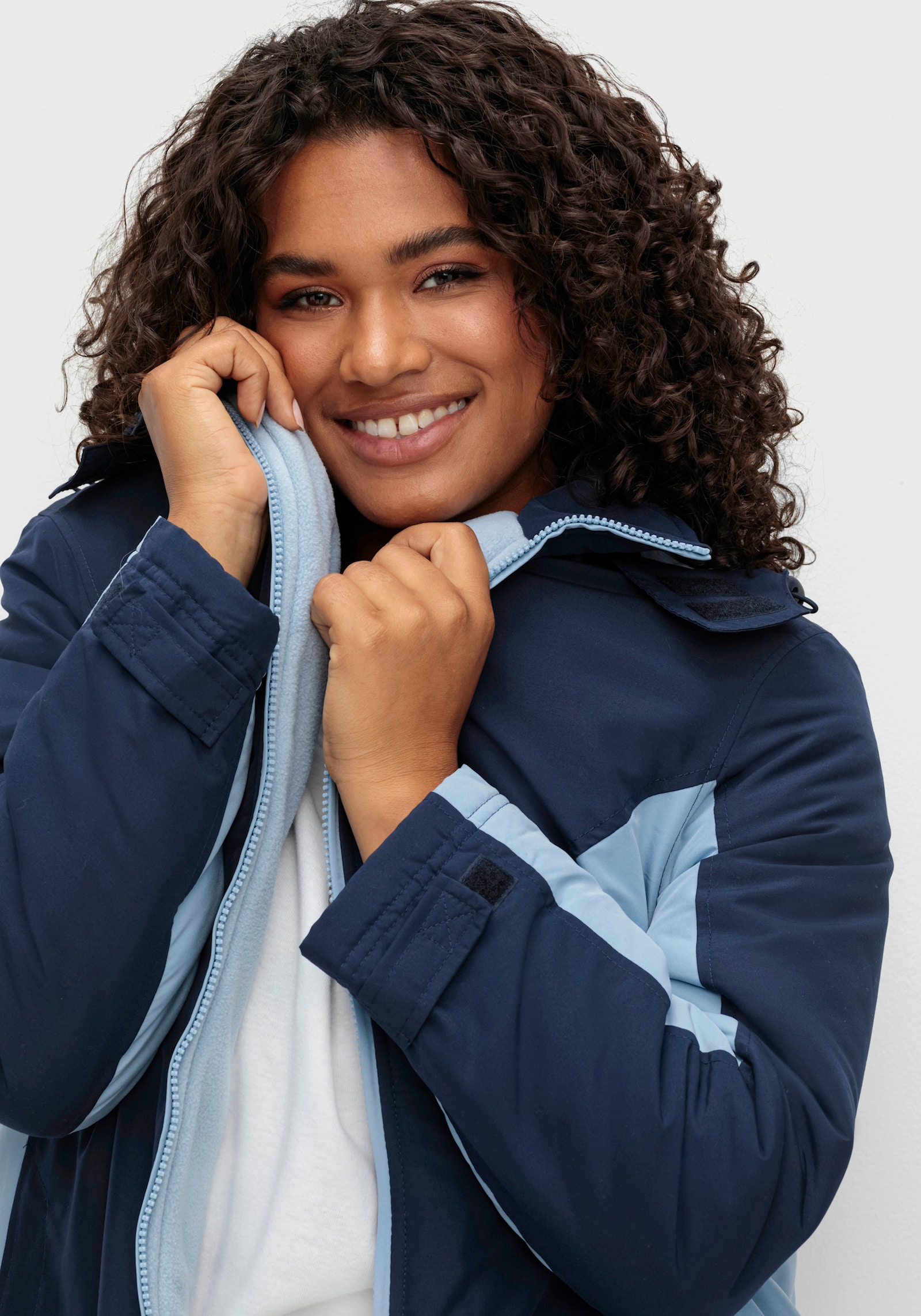 Funktionsjacke mit Fleece-Futter - marine-bleu