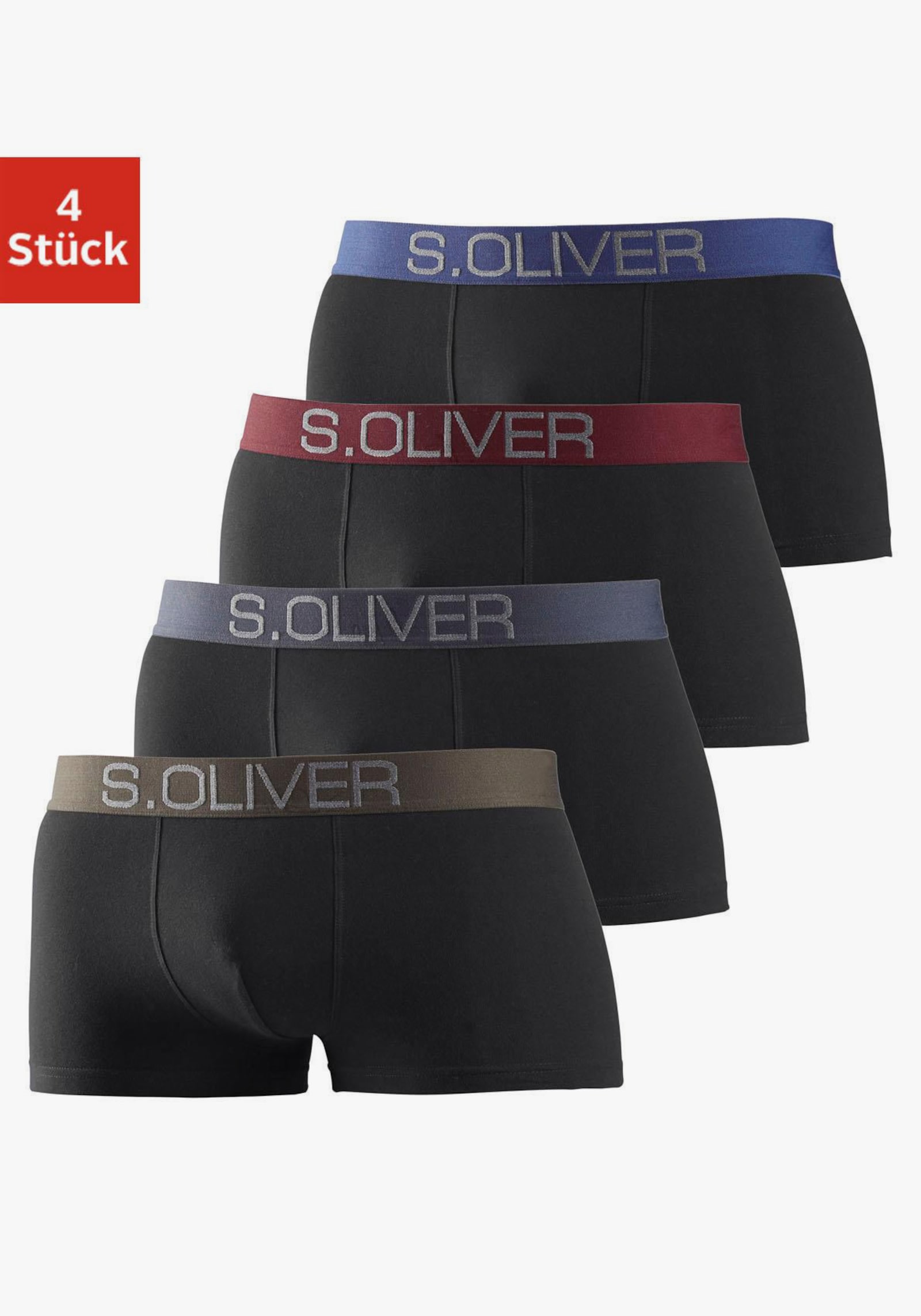 s.Oliver Hipster - schwarz-khaki, schwarz-bordeaux, schwarz-anthrazit, schwarz-blau